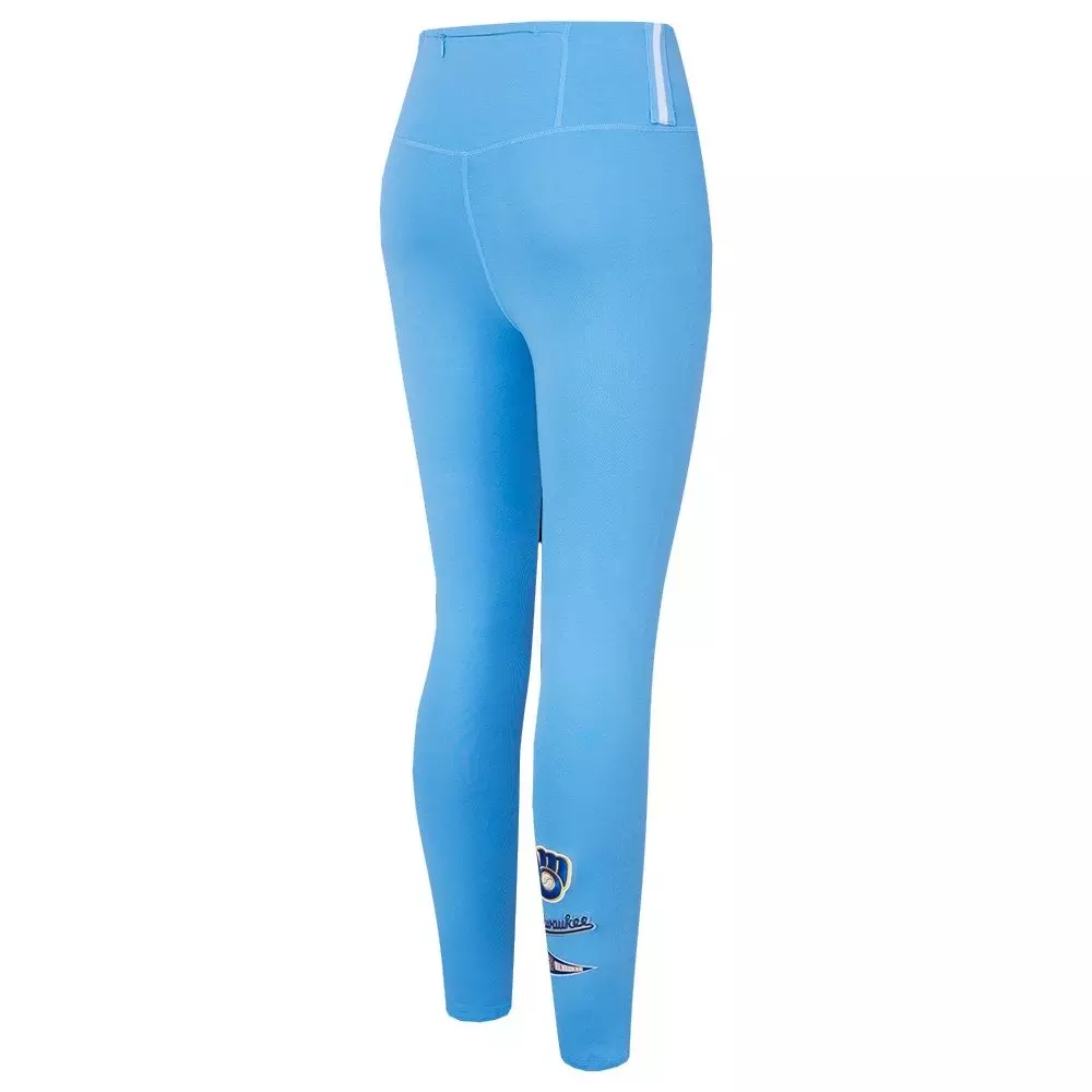 Pro Standard Women's MLB Milwaukee Brewers Retro Classic Jersey Leggings - University Blue - UNIVERSITY BLUE