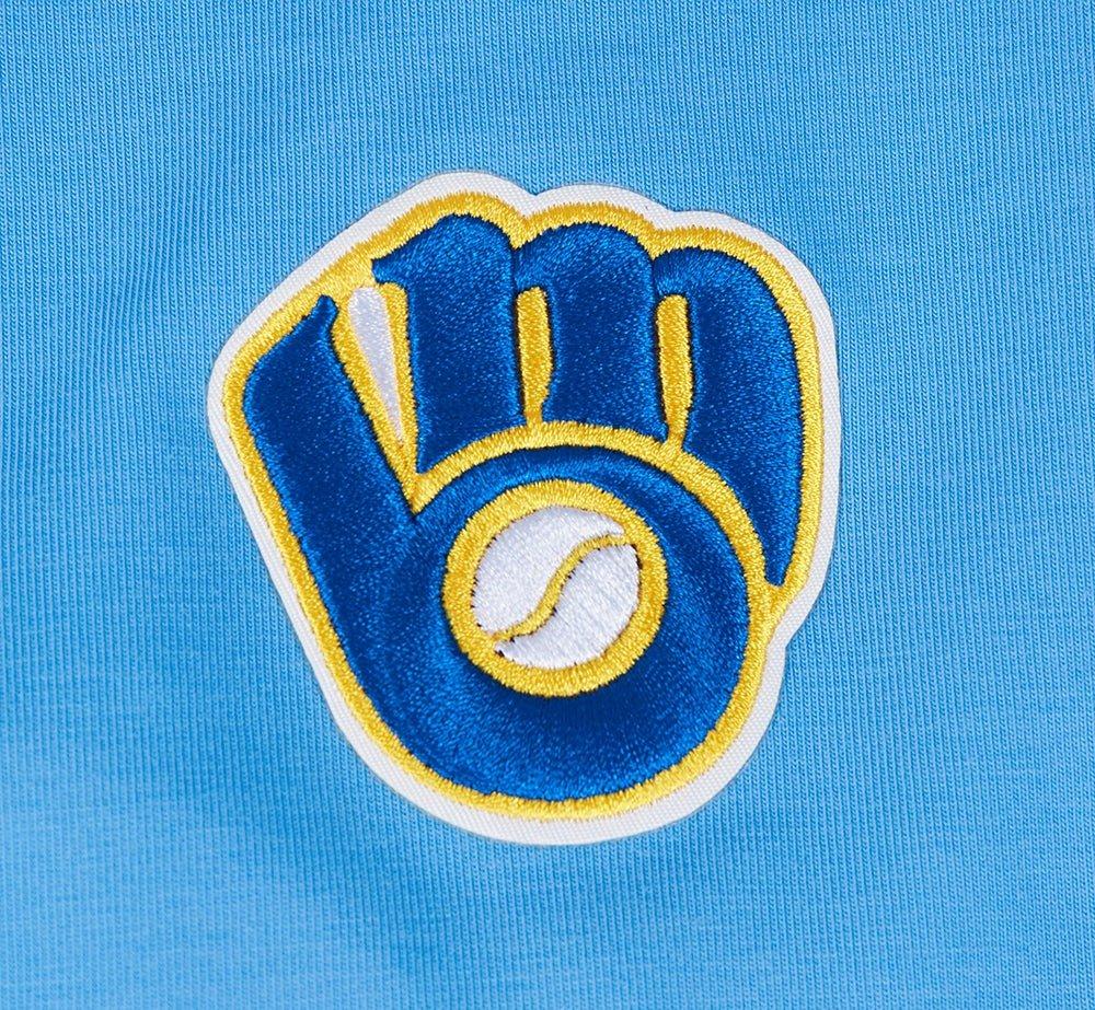 Pro Standard Women's MLB Milwaukee Brewers Retro Classic Jersey Leggings - University Blue - UNIVERSITY BLUE Thumbnail View 5