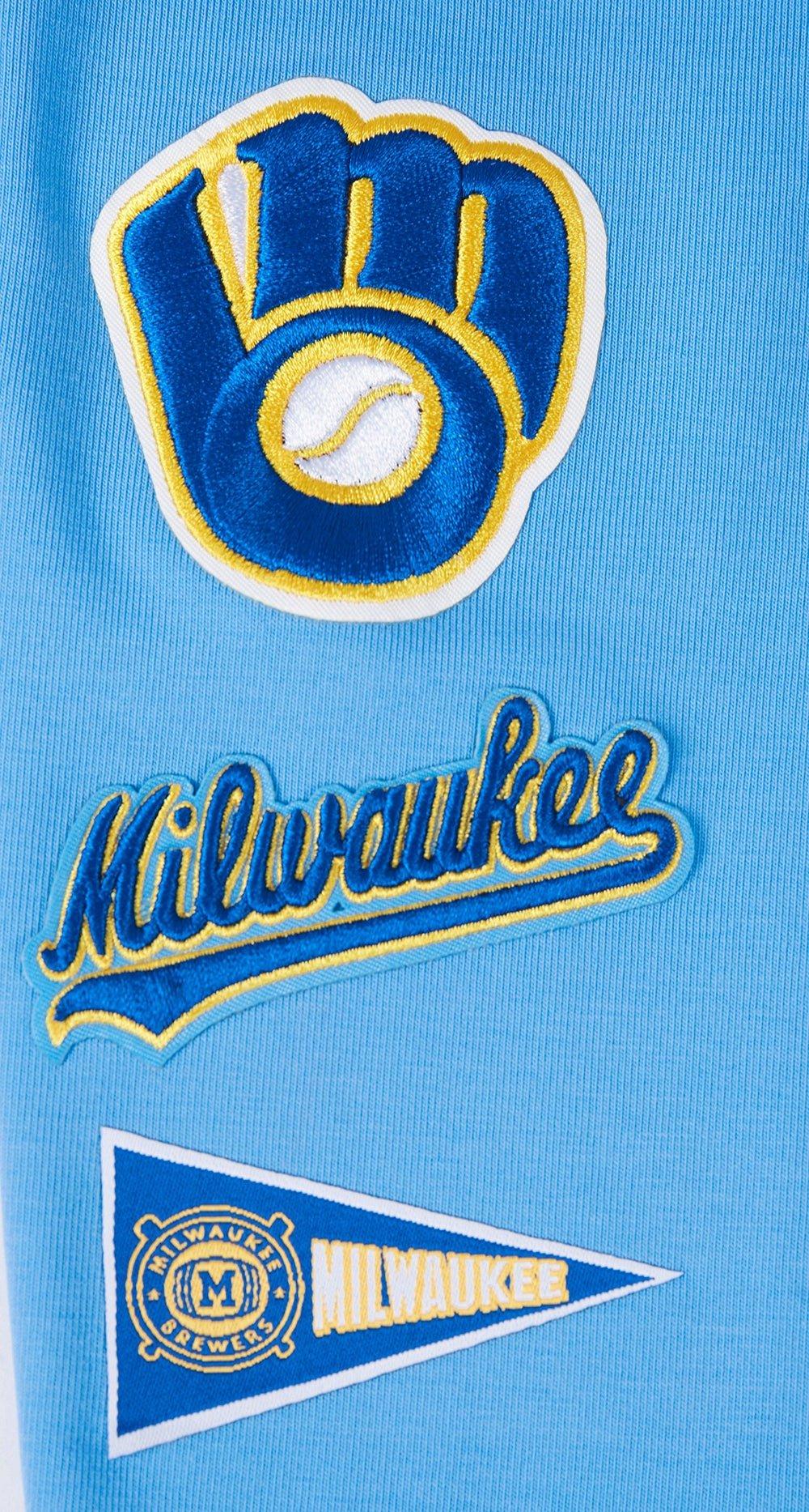 Pro Standard Women's MLB Milwaukee Brewers Retro Classic Jersey Leggings - University Blue - UNIVERSITY BLUE Thumbnail View 6