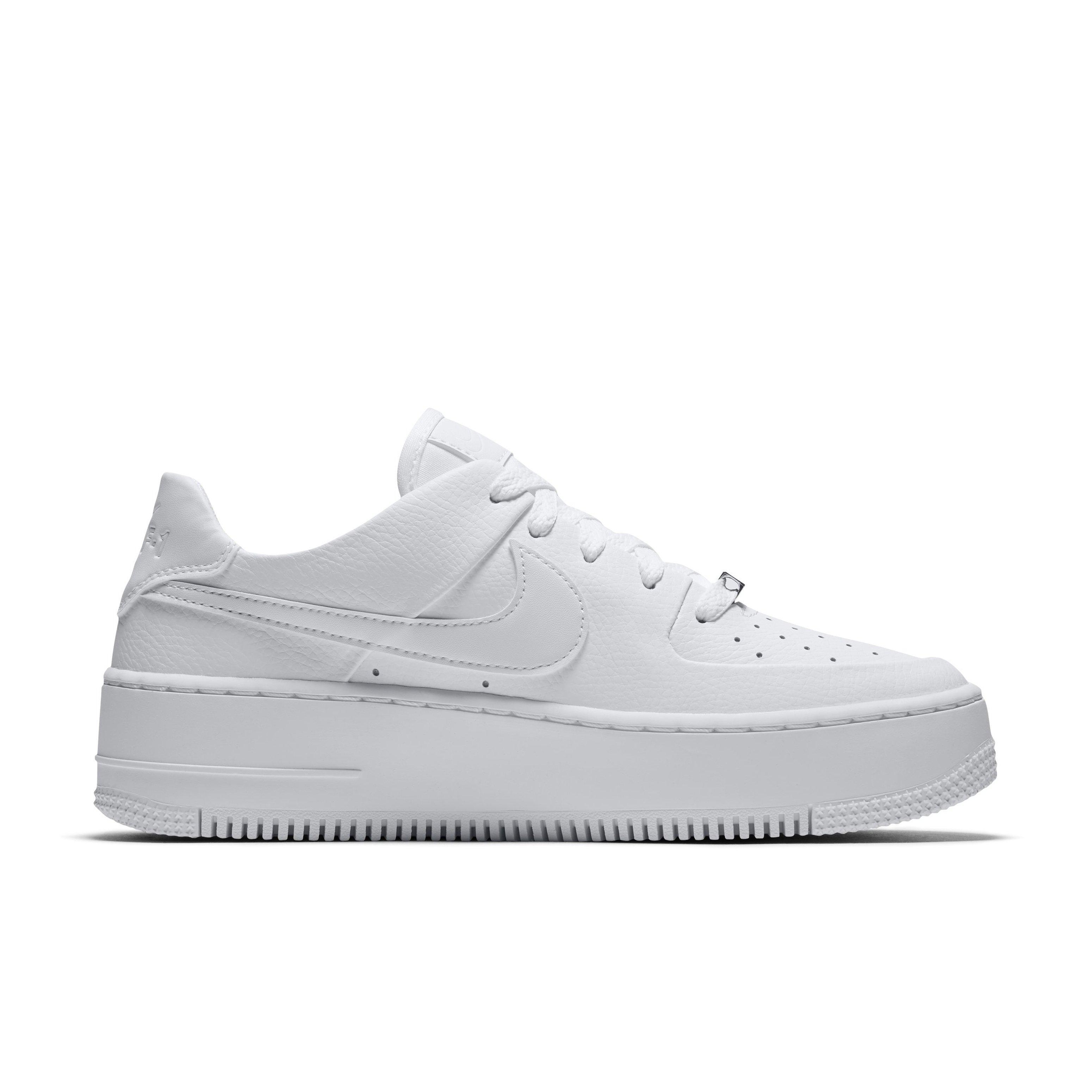 Nike Air Force 1 Sage Low "White/White/White" Women's Shoe - WHITE/WHITE/WHITE Thumbnail View 1