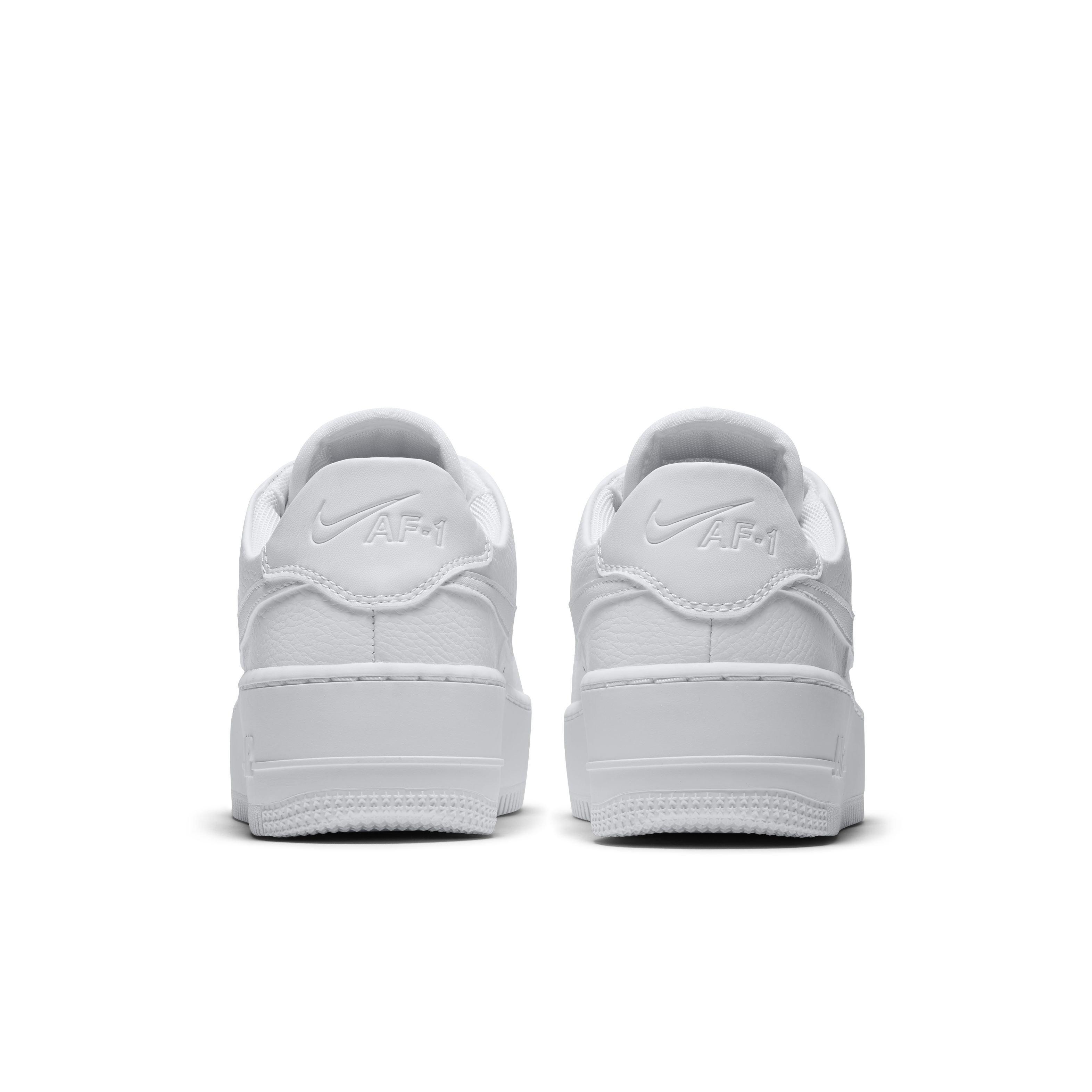 Nike Air Force 1 Sage Low "White/White/White" Women's Shoe - WHITE/WHITE/WHITE Thumbnail View 5