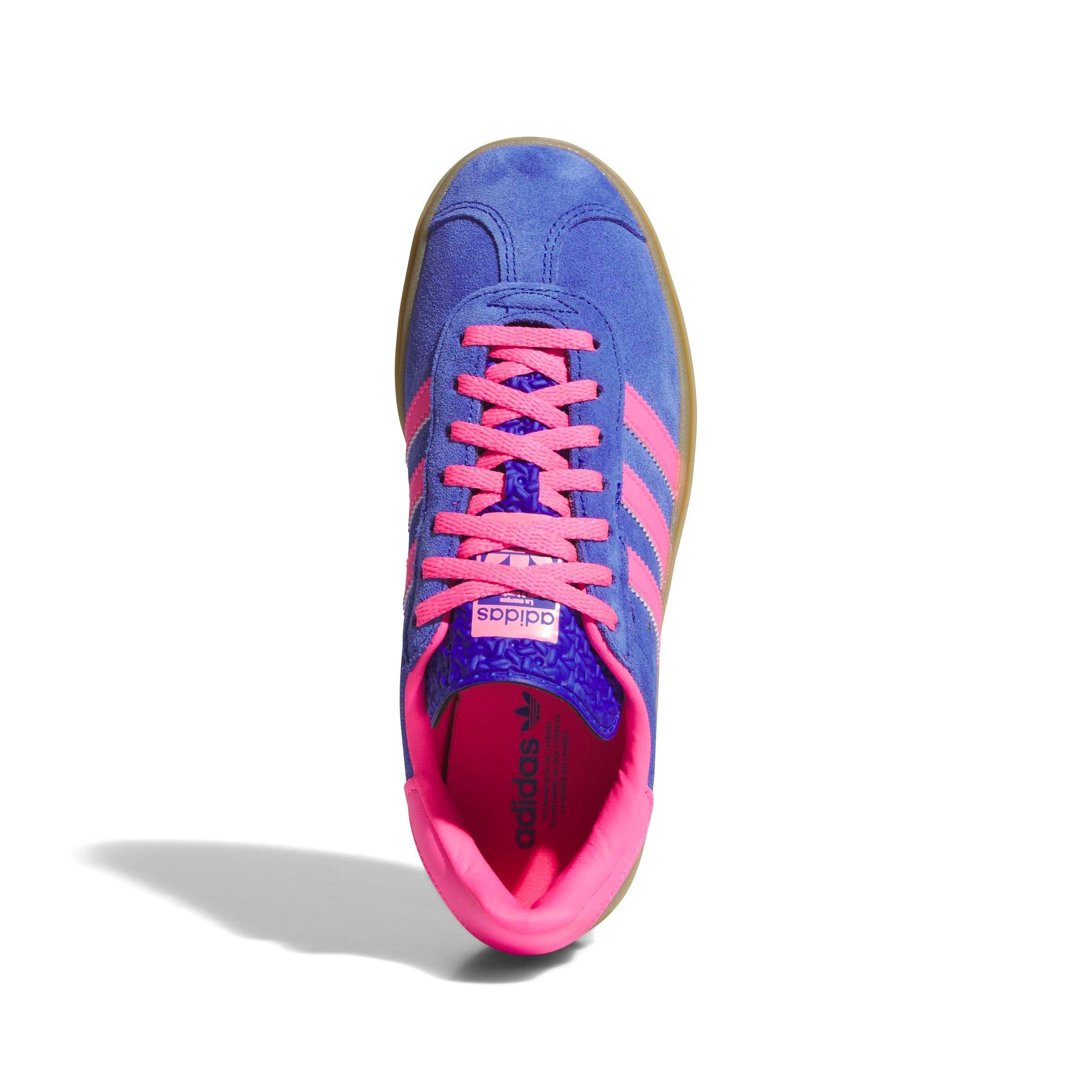 adidas Originals Gazelle Bold "Lucid Blue/Lucid Pink/Gold Metallic" Women's Shoe - BLUE/PINK/GOLD Thumbnail View 5