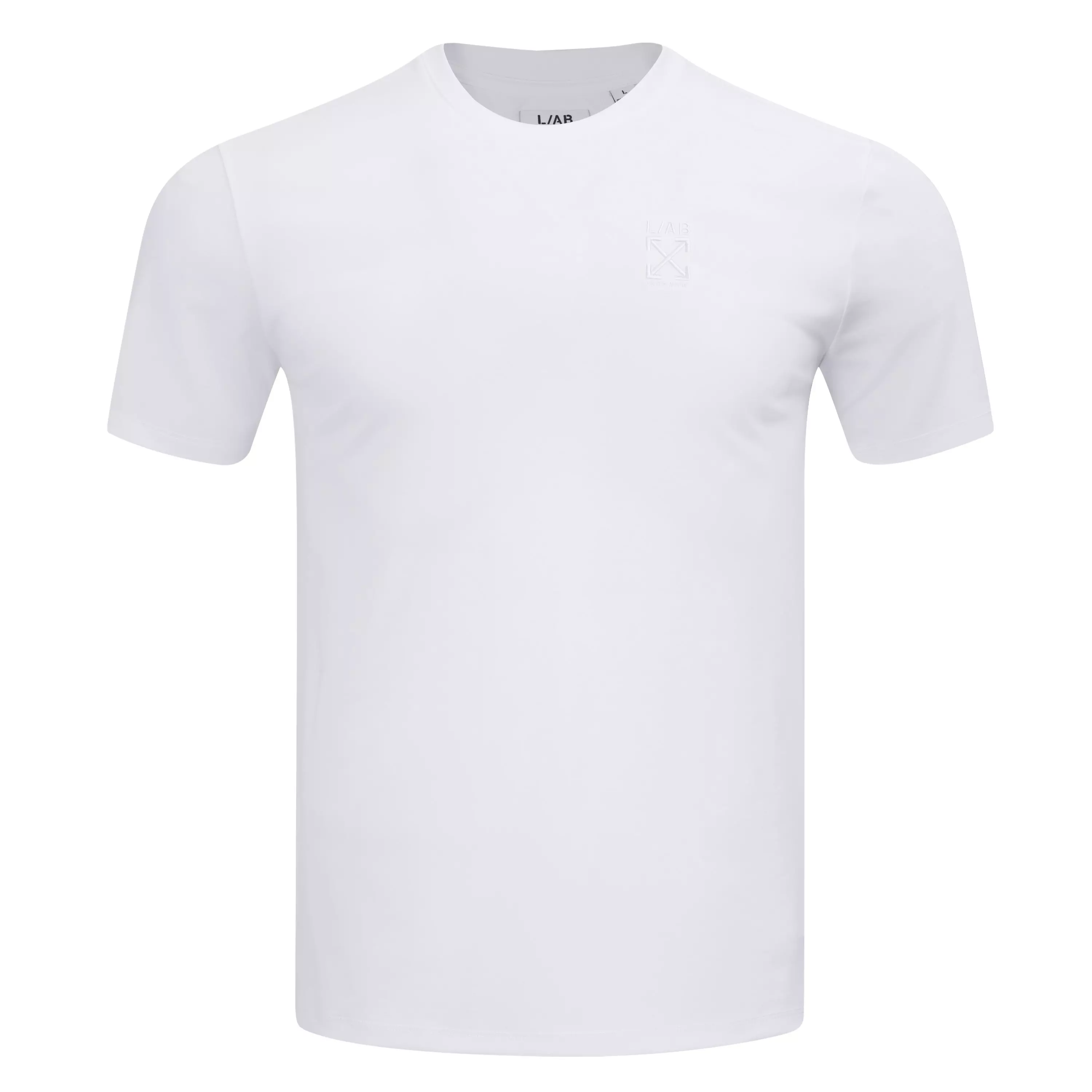 L/AB c/o Off-White Men's Short Sleeve Crewneck Undershirt (3 Pack) - White - WHITE