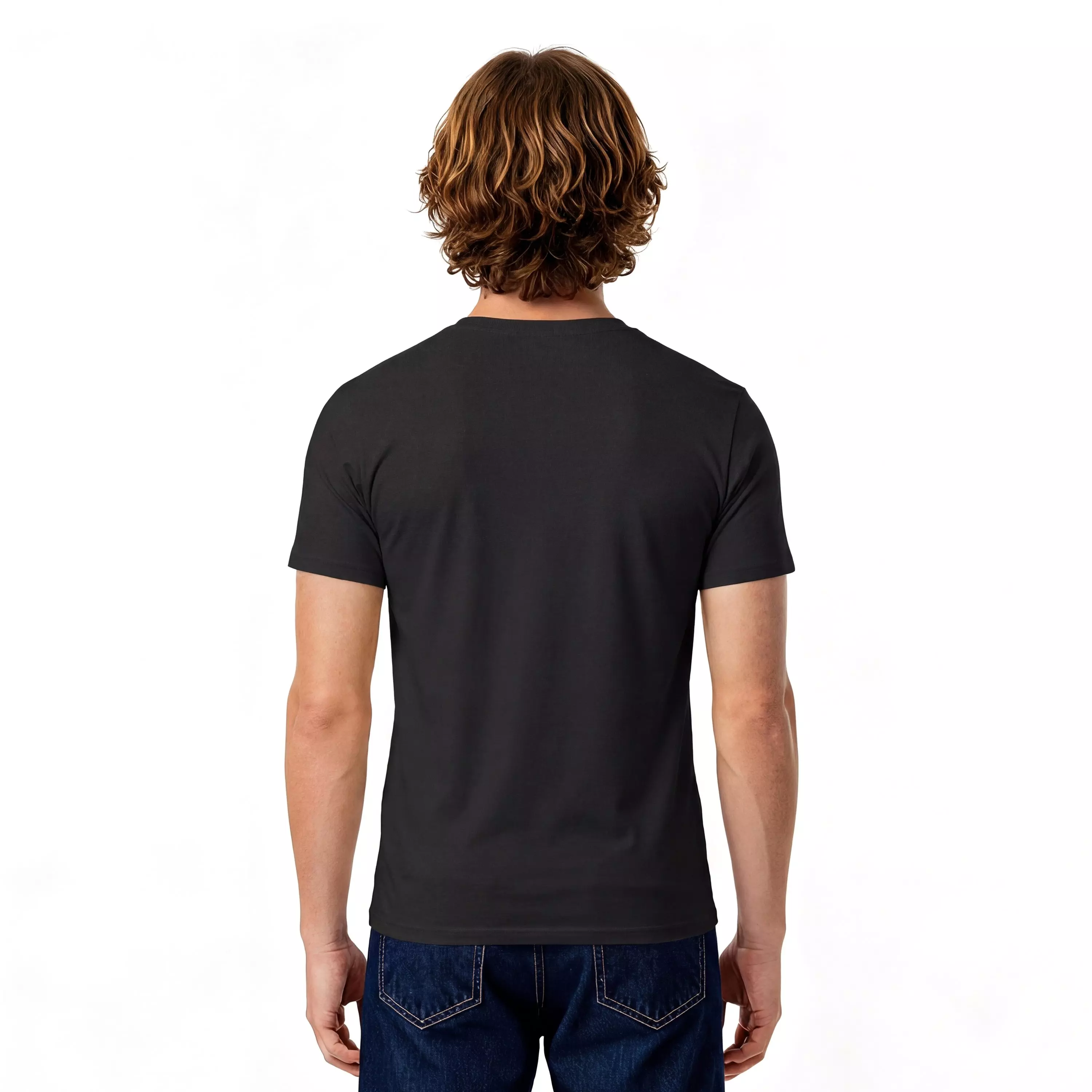 L/AB c/o Off-White Men's Clamp Arrows Chest Logo Slim Crew Undershirt (3 Pack) - Black - BLACK