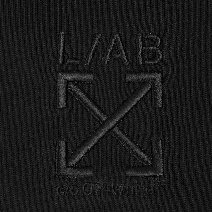 L/AB c/o Off-White Men's Clamp Arrows Chest Logo Slim Crew Undershirt (3 Pack) - Black - BLACK