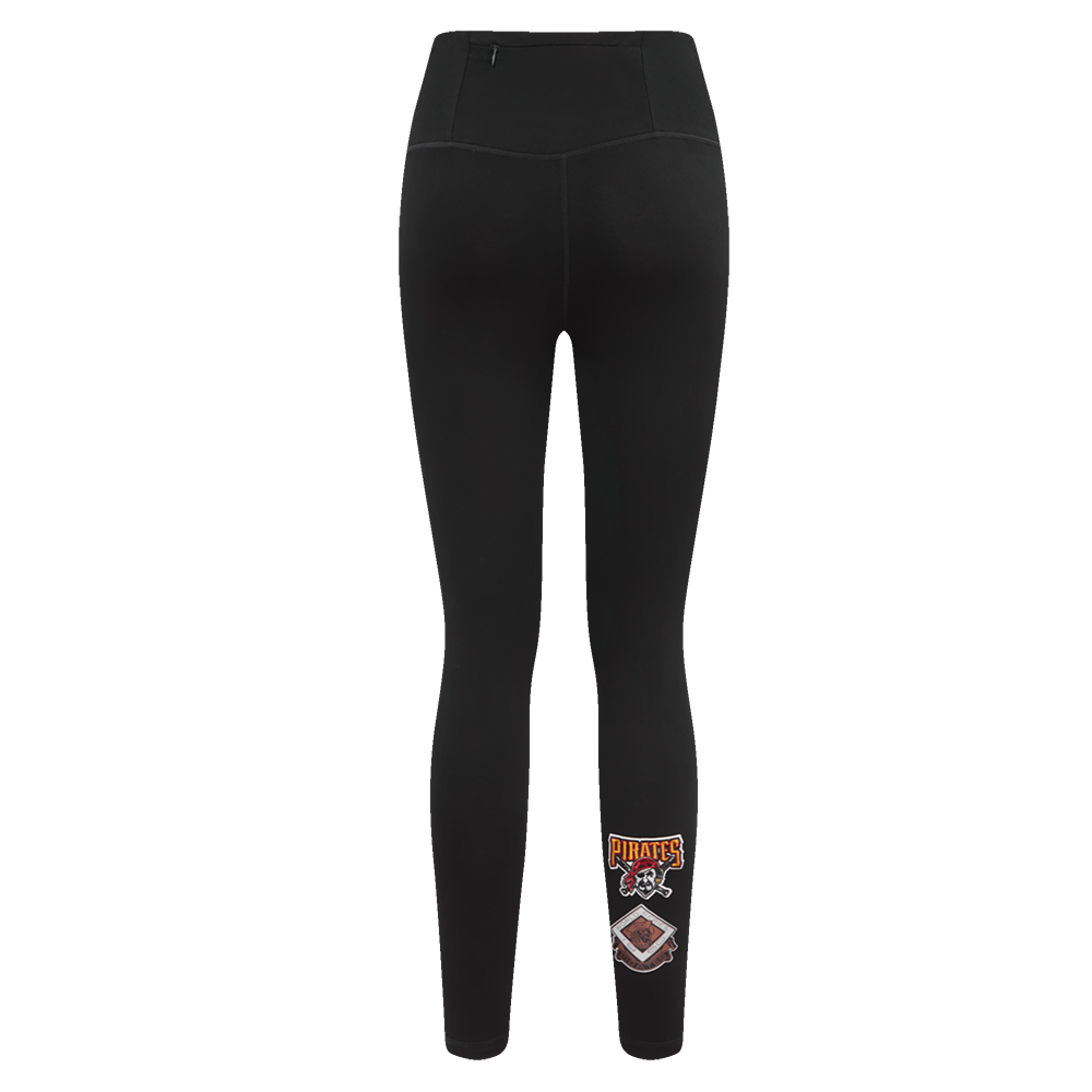 Pro Standard Women's MLB Pittsburgh Pirates Retro Classic Jersey Leggings - Black - BLACK Thumbnail View 2