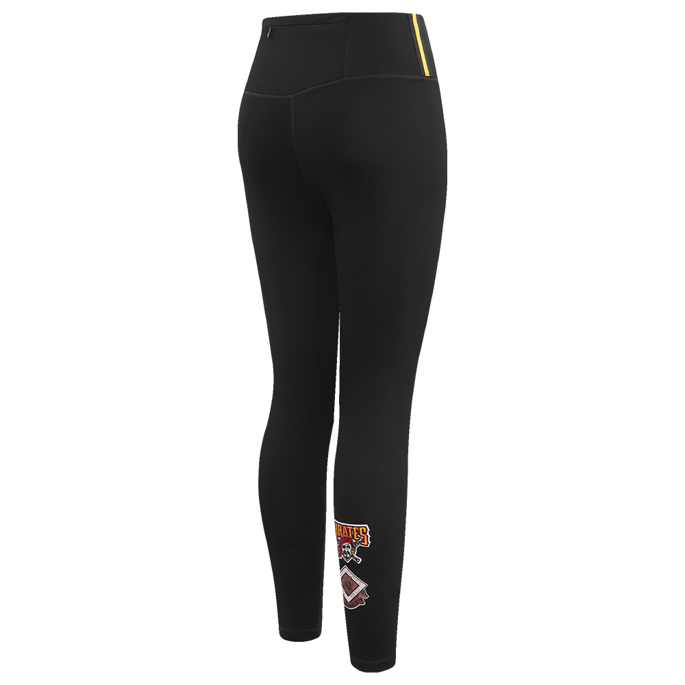 Pro Standard Women's MLB Pittsburgh Pirates Retro Classic Jersey Leggings - Black - BLACK Thumbnail View 4