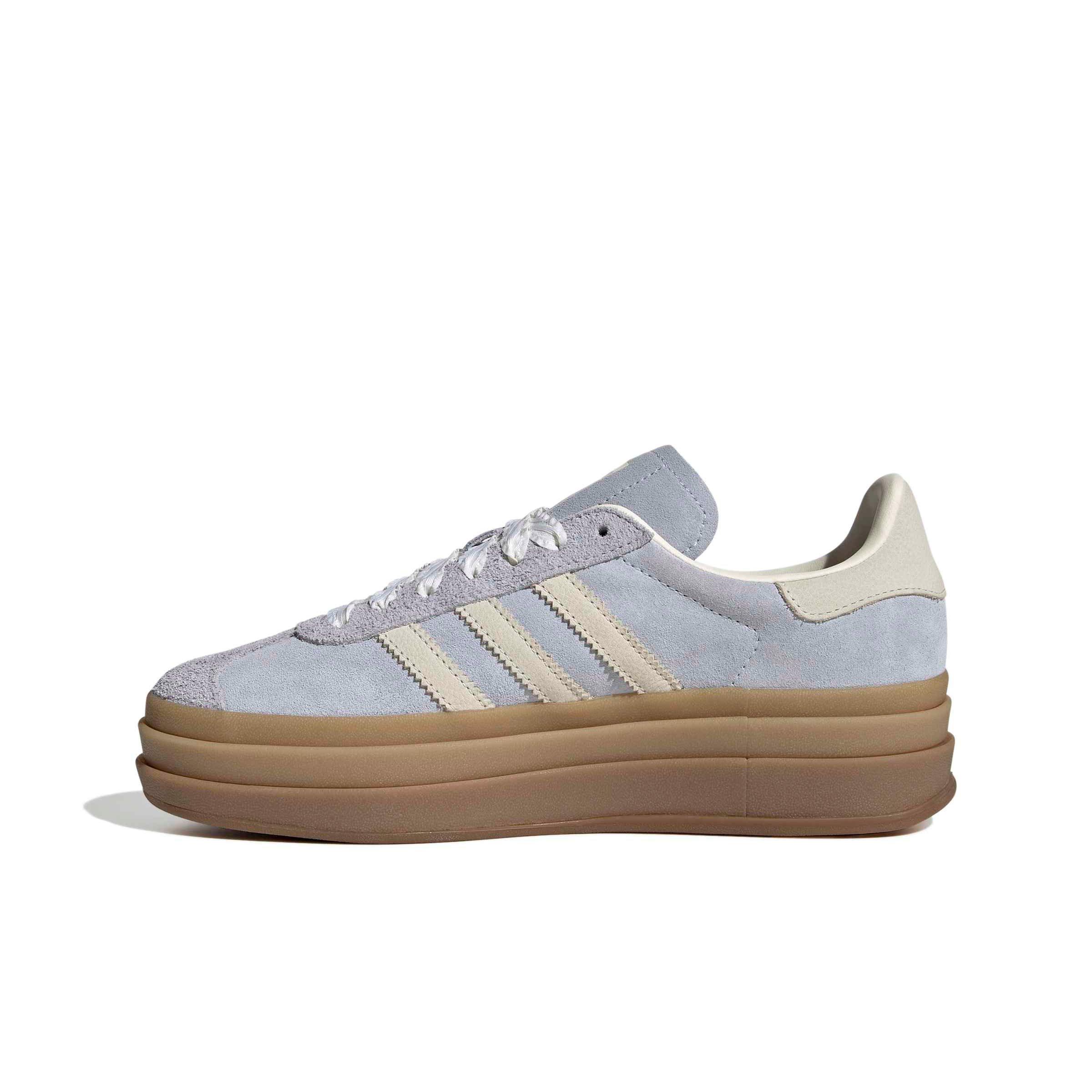 adidas Originals Gazelle Bold "Crystal Sky/Chalk Pearl/Ice Gold Metallic" Women's Shoe - SKY/CHALK/GOLD Thumbnail View 2