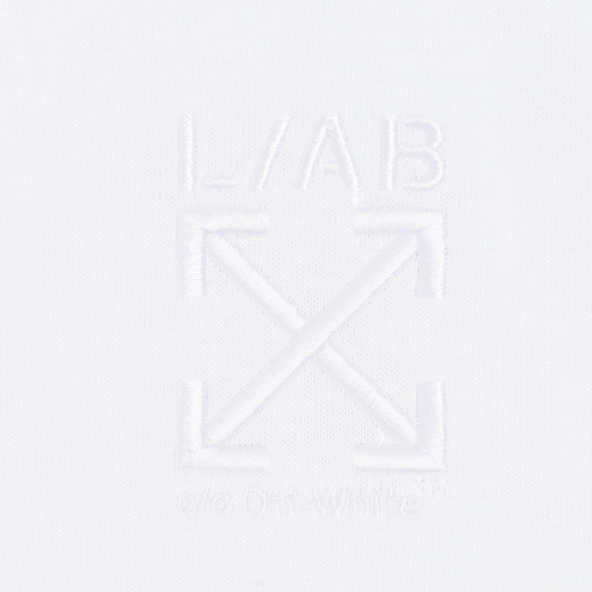L/AB c/o Off-White Men's Clamp Arrows Chest Logo Slim Crew Undershirt (3 Pack) - White - WHITE