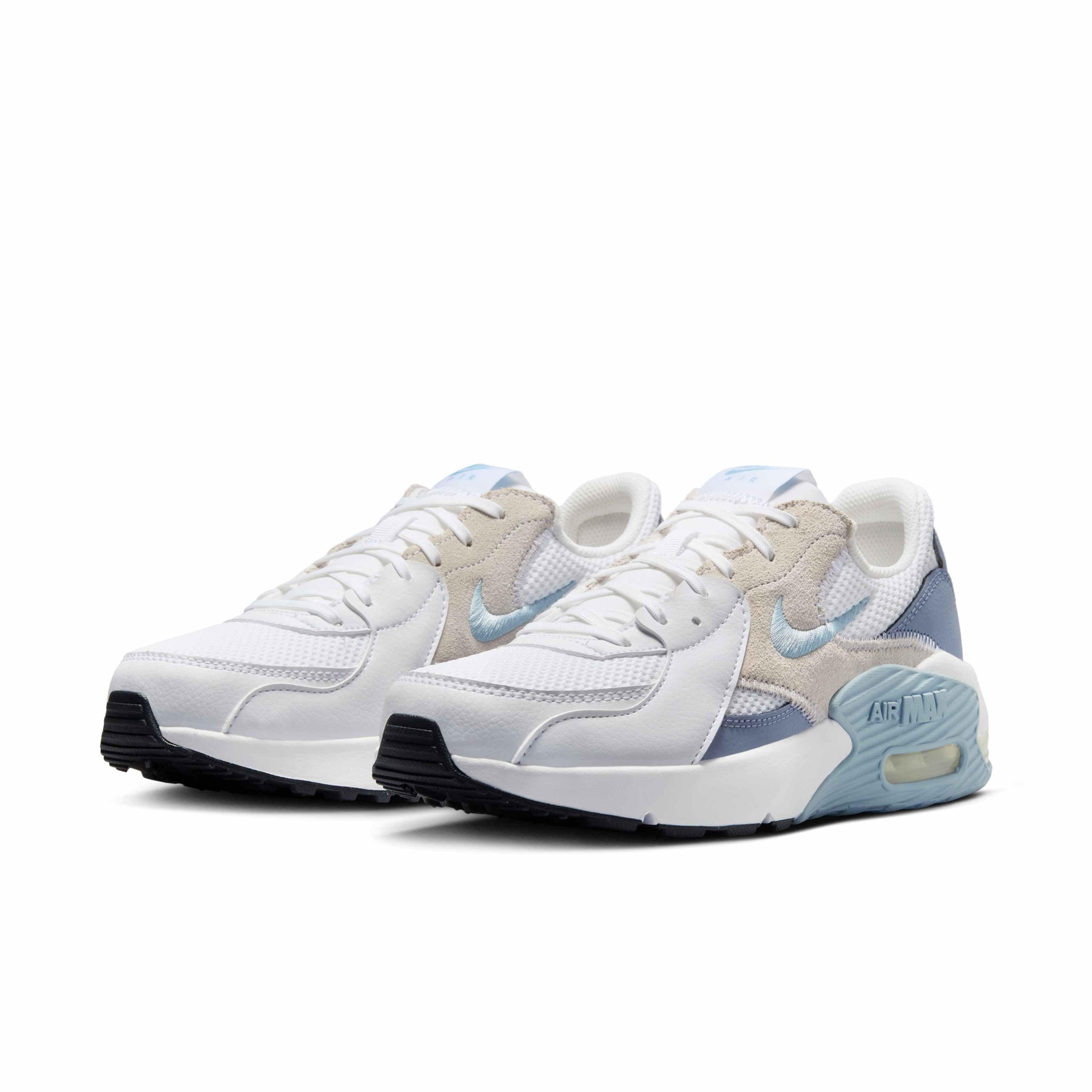 Nike Air Max Excee "White/Ashen Slate/Black/Light Armory Blue" Women's Shoe - WHITE/SLATE/BLACK/LT BLUE Thumbnail View 3