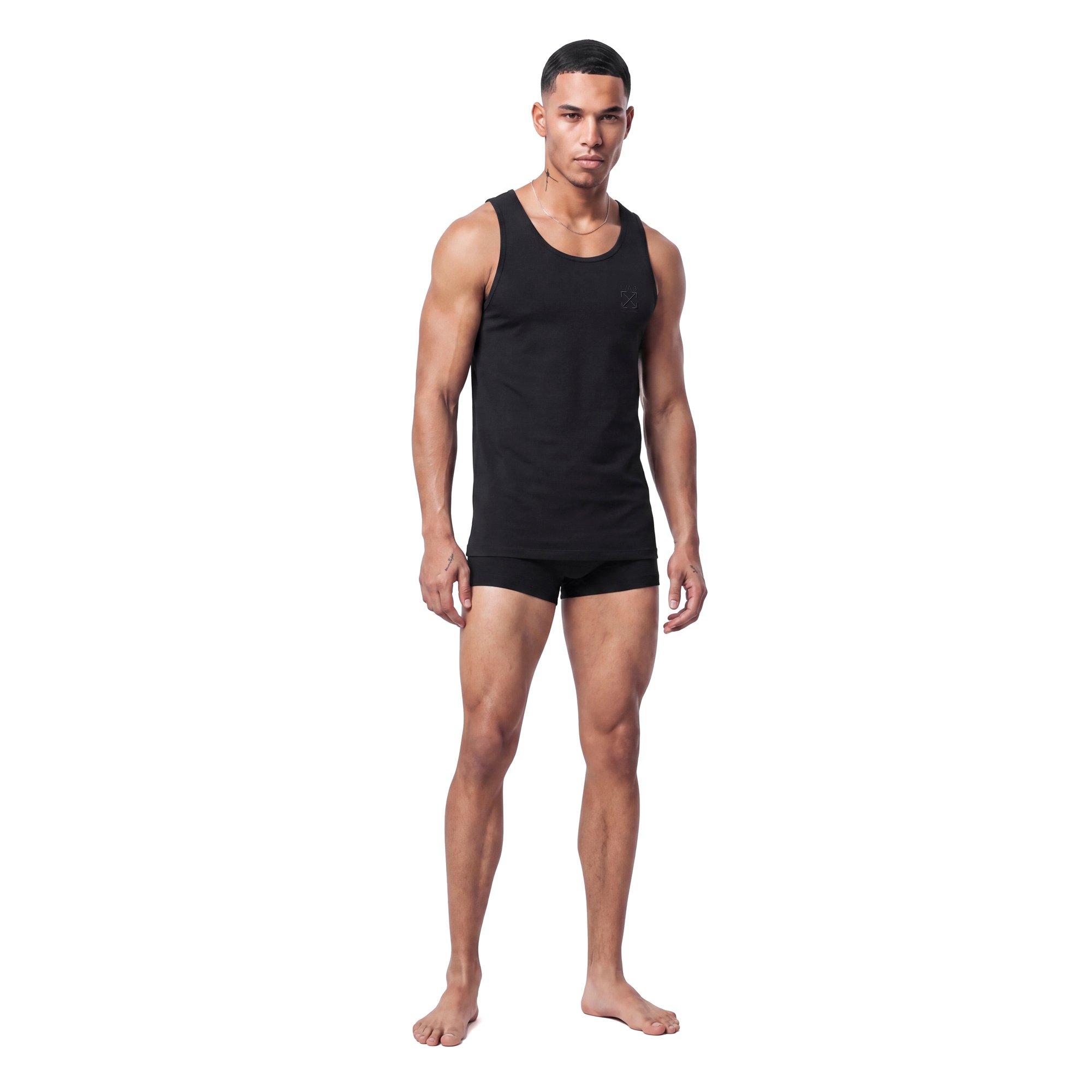 L/AB c/o Off-White Clamp Arrows Classic Fit Tank Tops (3 Pack) - Black - BLACK