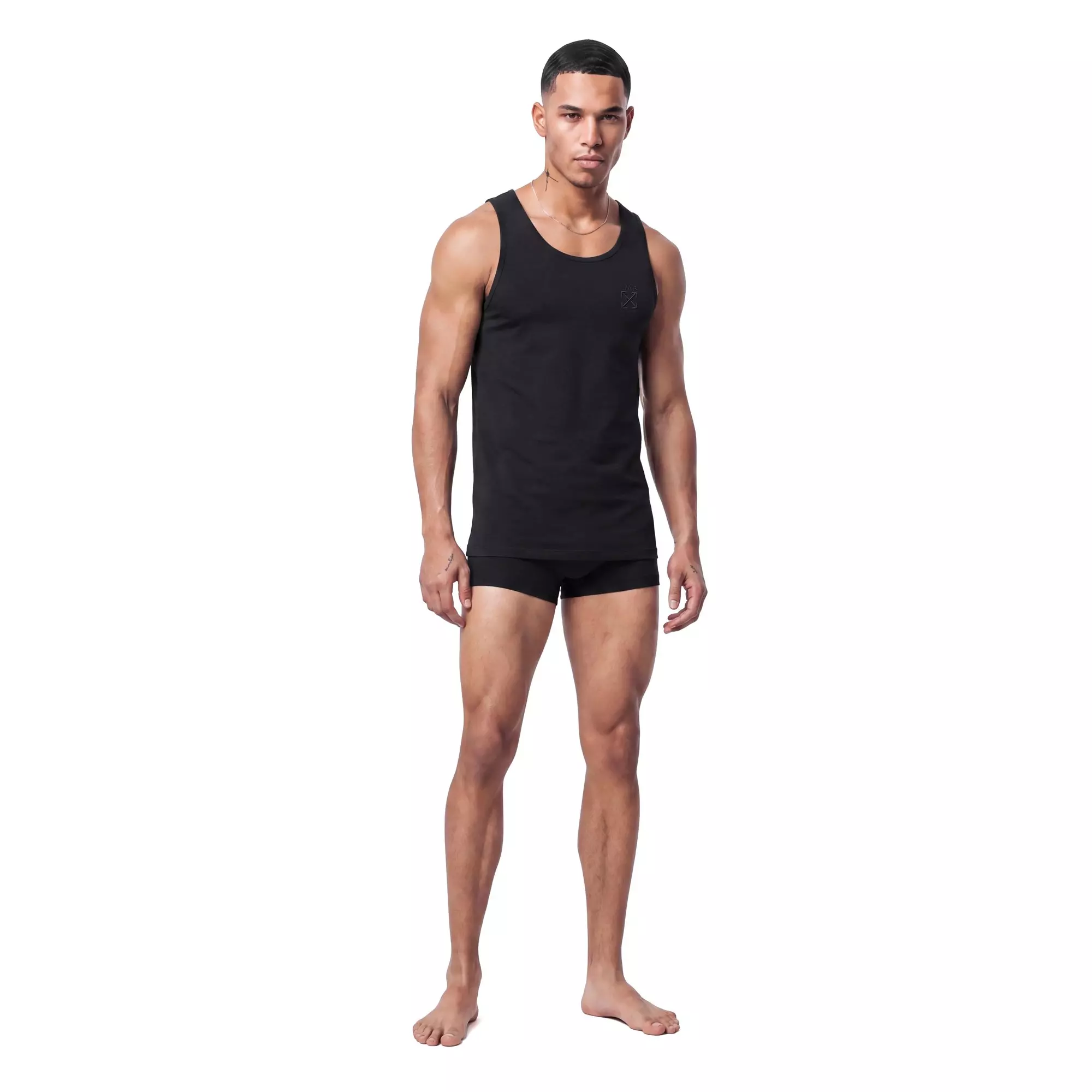 L/AB c/o Off-White Clamp Arrows Classic Fit Tank Tops (3 Pack) - Black - BLACK
