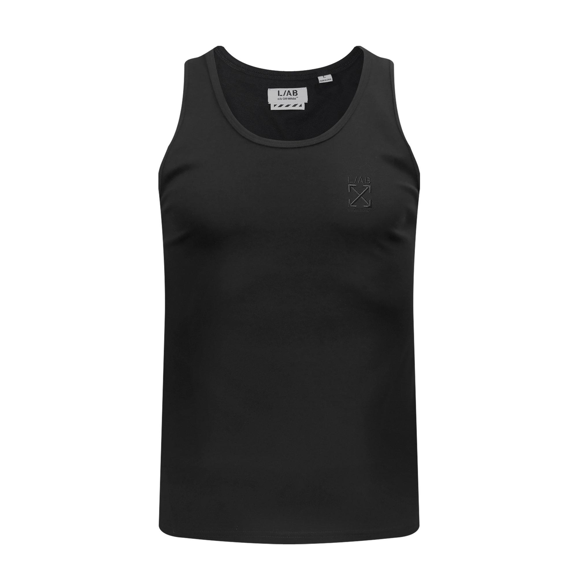 L/AB c/o Off-White Clamp Arrows Classic Fit Tank Tops (3 Pack) - Black - BLACK