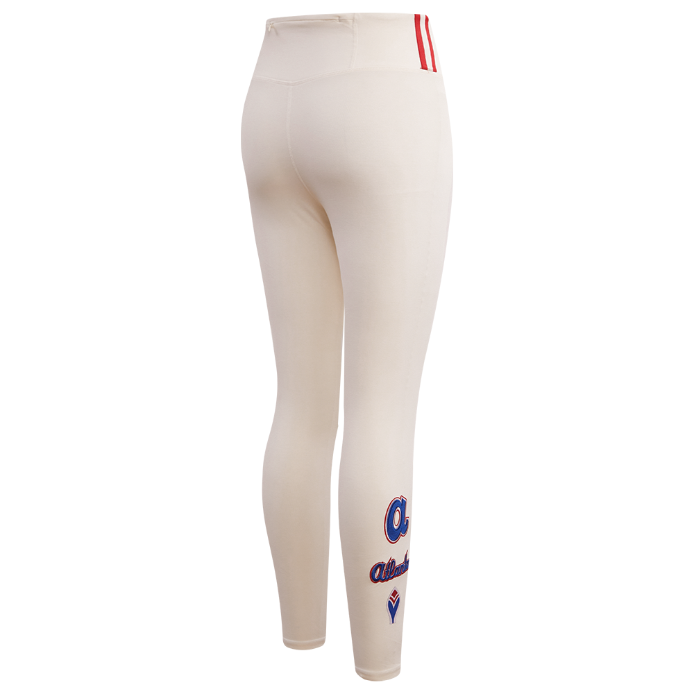Pro Standard Women's MLB Atlanta Braves Retro Classic Jersey Leggings - Eggshell - EGGSHELL Thumbnail View 4