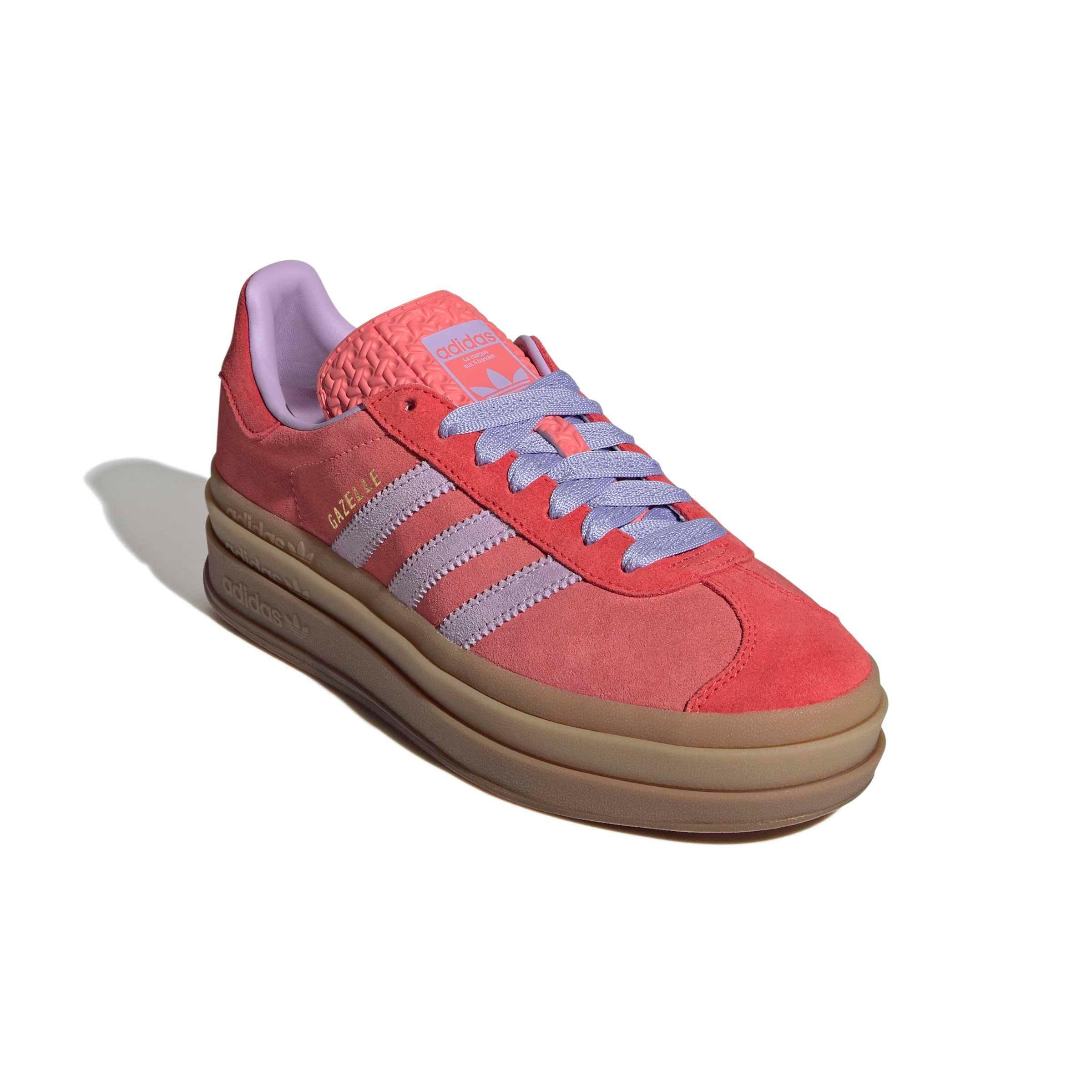 adidas Originals Gazelle Bold "Semi Flash Red/Powder Plum/Semi Lucid Red" Women's Shoe - RED/PLUM/RED Thumbnail View 3