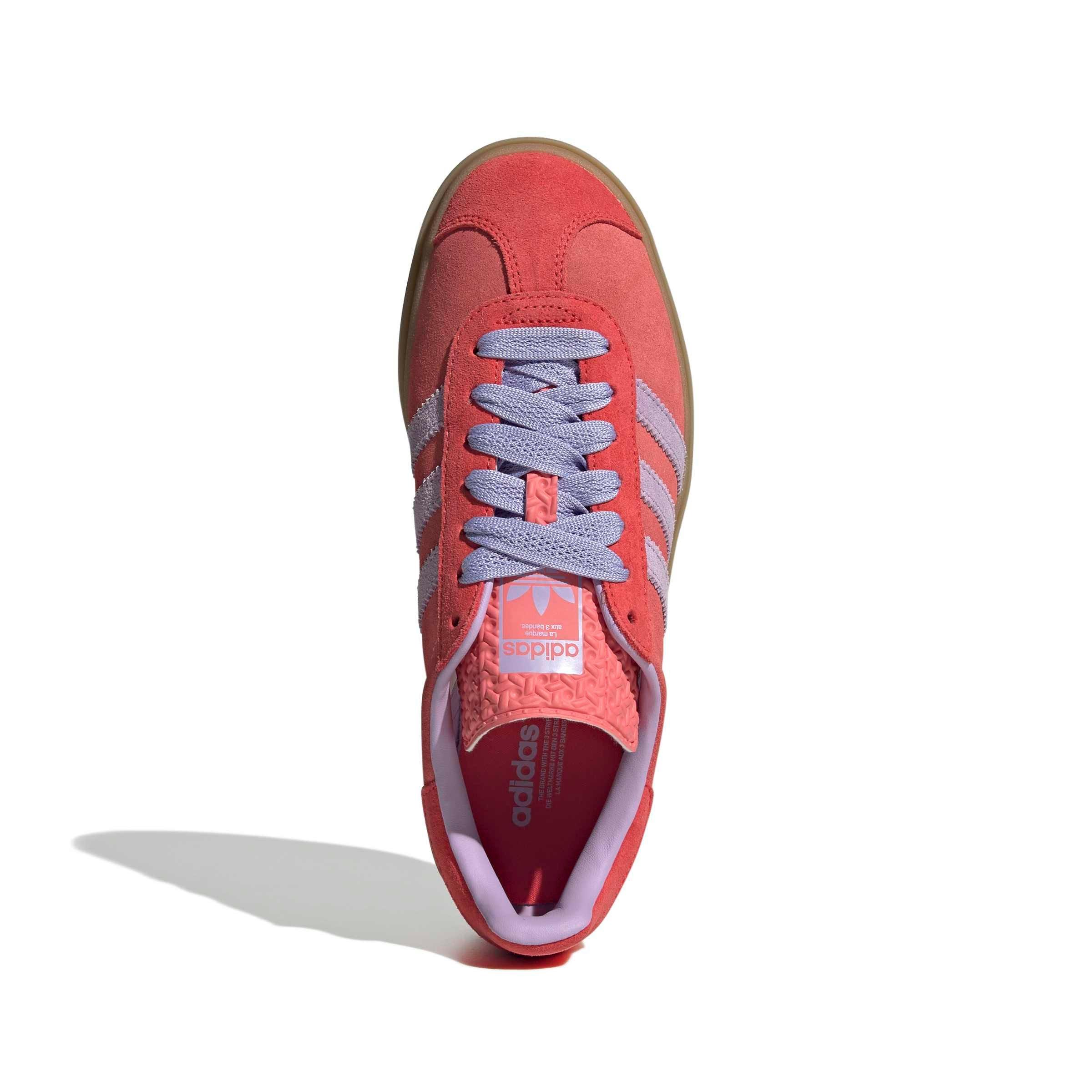 adidas Originals Gazelle Bold "Semi Flash Red/Powder Plum/Semi Lucid Red" Women's Shoe - RED/PLUM/RED Thumbnail View 5