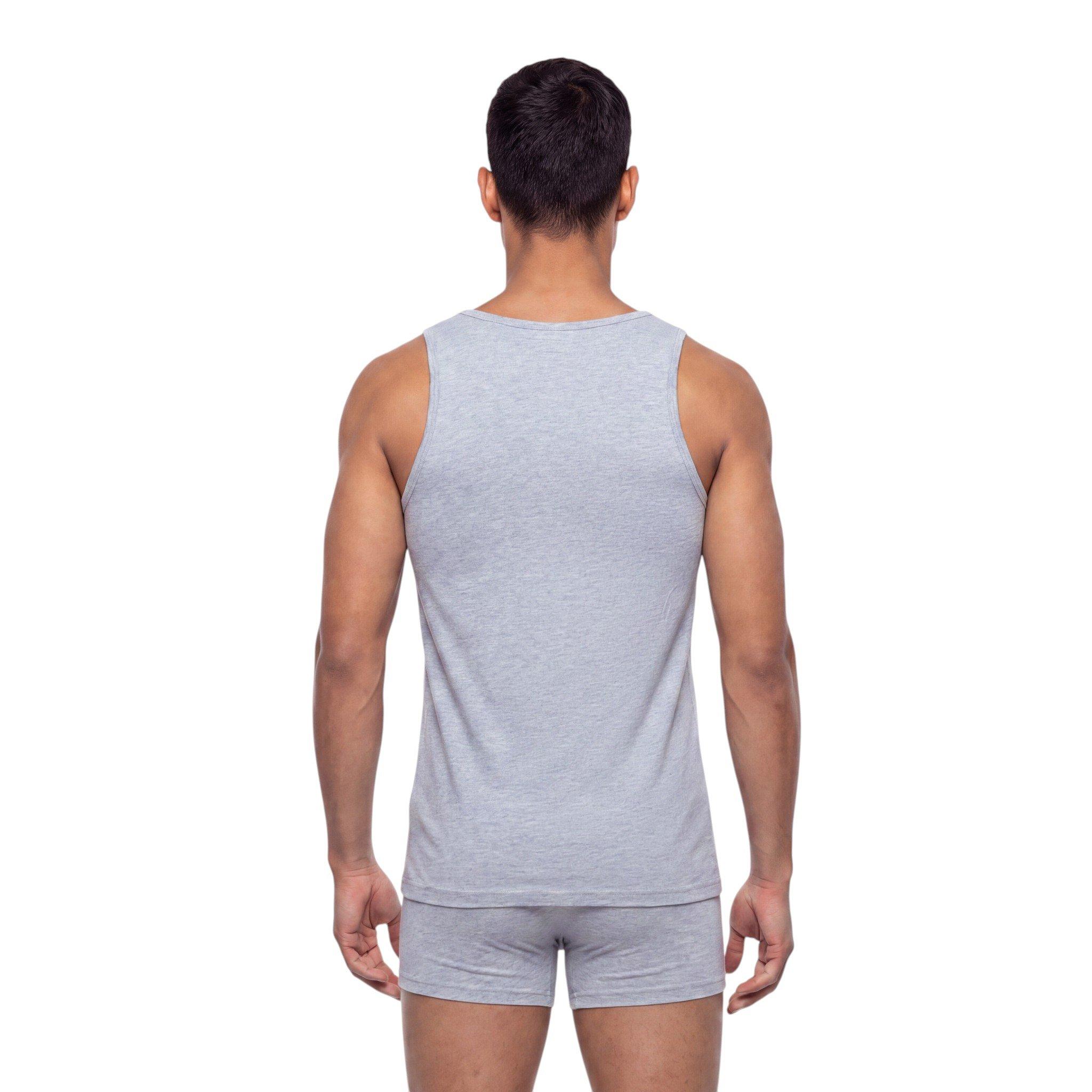 L/AB c/o Off-White Men's Clamp Arrows Classic Fit Tank Tops (3 Pack) - Black/White/Grey - BLACK/WHITE/GREY