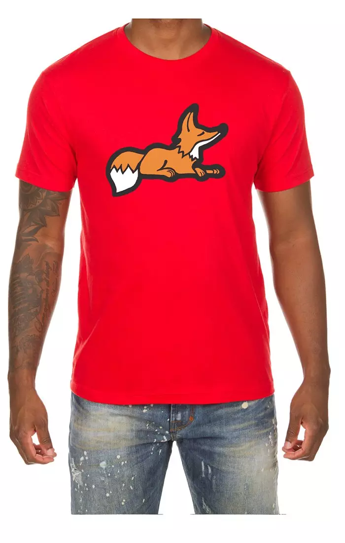 AKOO Men's Snobby Short Sleeve Tee-Red - RED