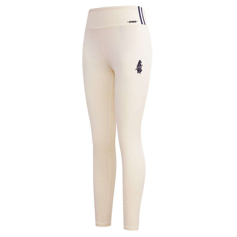 Pro Standard Women's MLB Chicago Cubs Retro Classic Jersey Leggings - Eggshell - EGGSHELL Thumbnail View 3