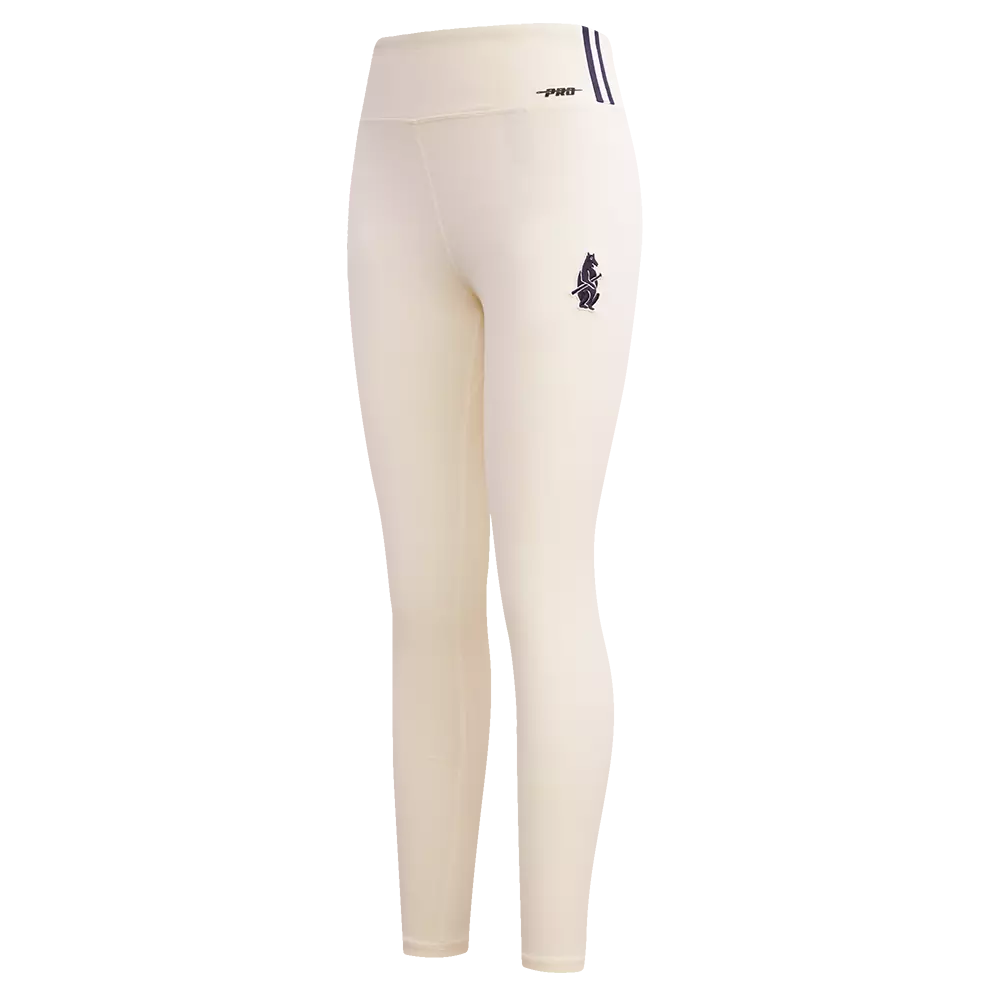 Pro Standard Women's MLB Chicago Cubs Retro Classic Jersey Leggings - Eggshell - EGGSHELL