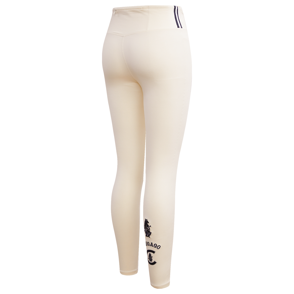 Pro Standard Women's MLB Chicago Cubs Retro Classic Jersey Leggings - Eggshell - EGGSHELL Thumbnail View 4