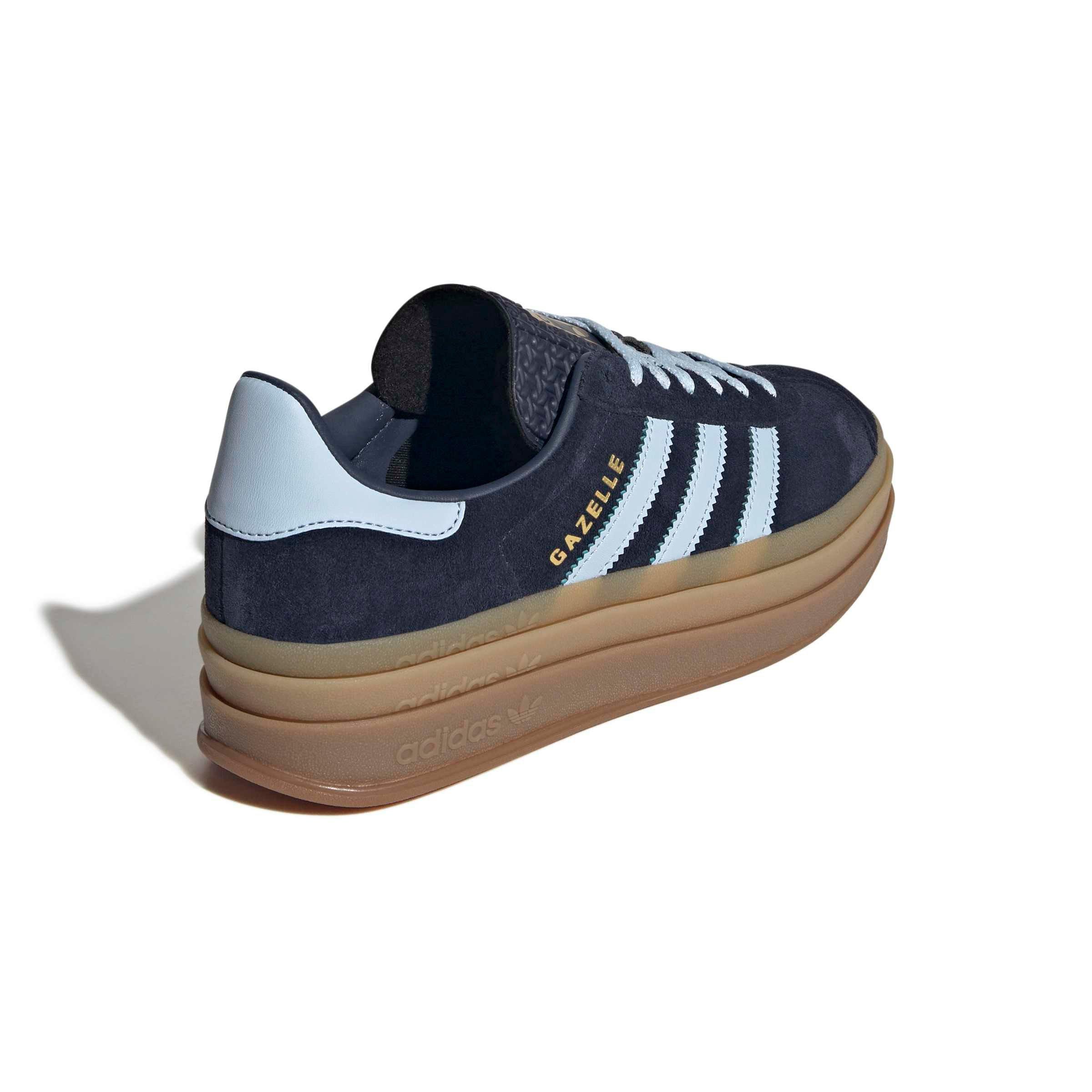 adidas Originals Gazelle Bold "Night Indigo/Crystal Sky/Gold Metallic" Women's Shoe - INDIGO/SKY/GOLD Thumbnail View 4