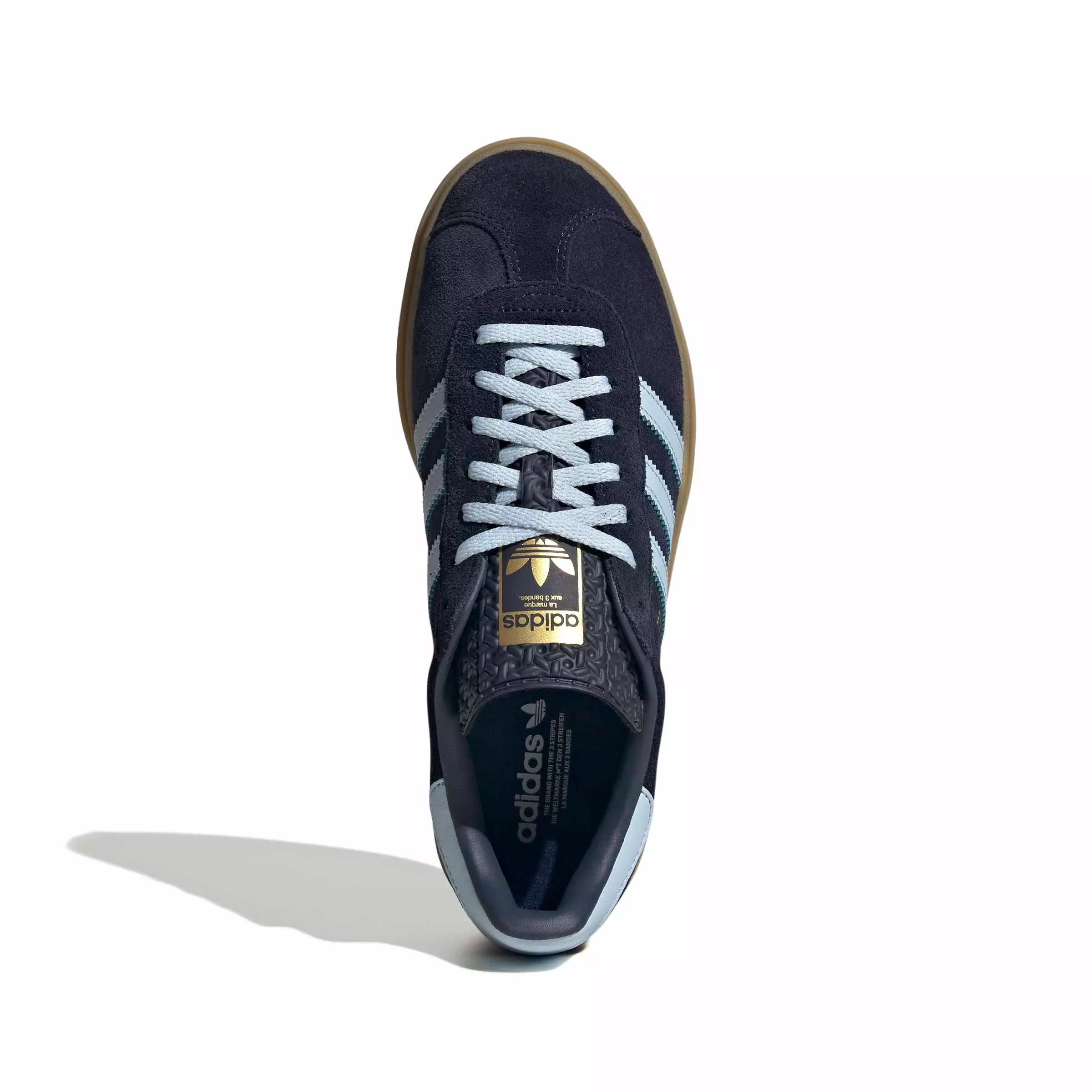 adidas Originals Gazelle Bold "Night Indigo/Crystal Sky/Gold Metallic" Women's Shoe - INDIGO/SKY/GOLD