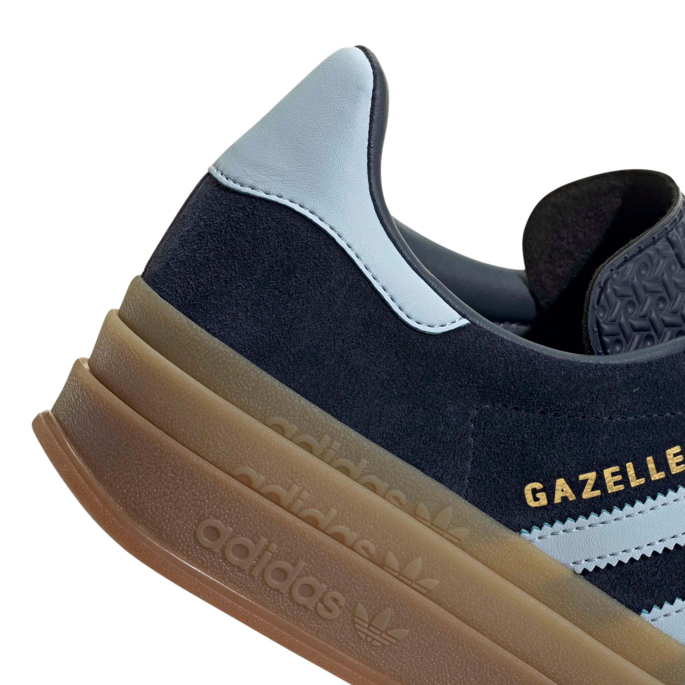 adidas Originals Gazelle Bold "Night Indigo/Crystal Sky/Gold Metallic" Women's Shoe - INDIGO/SKY/GOLD Thumbnail View 7