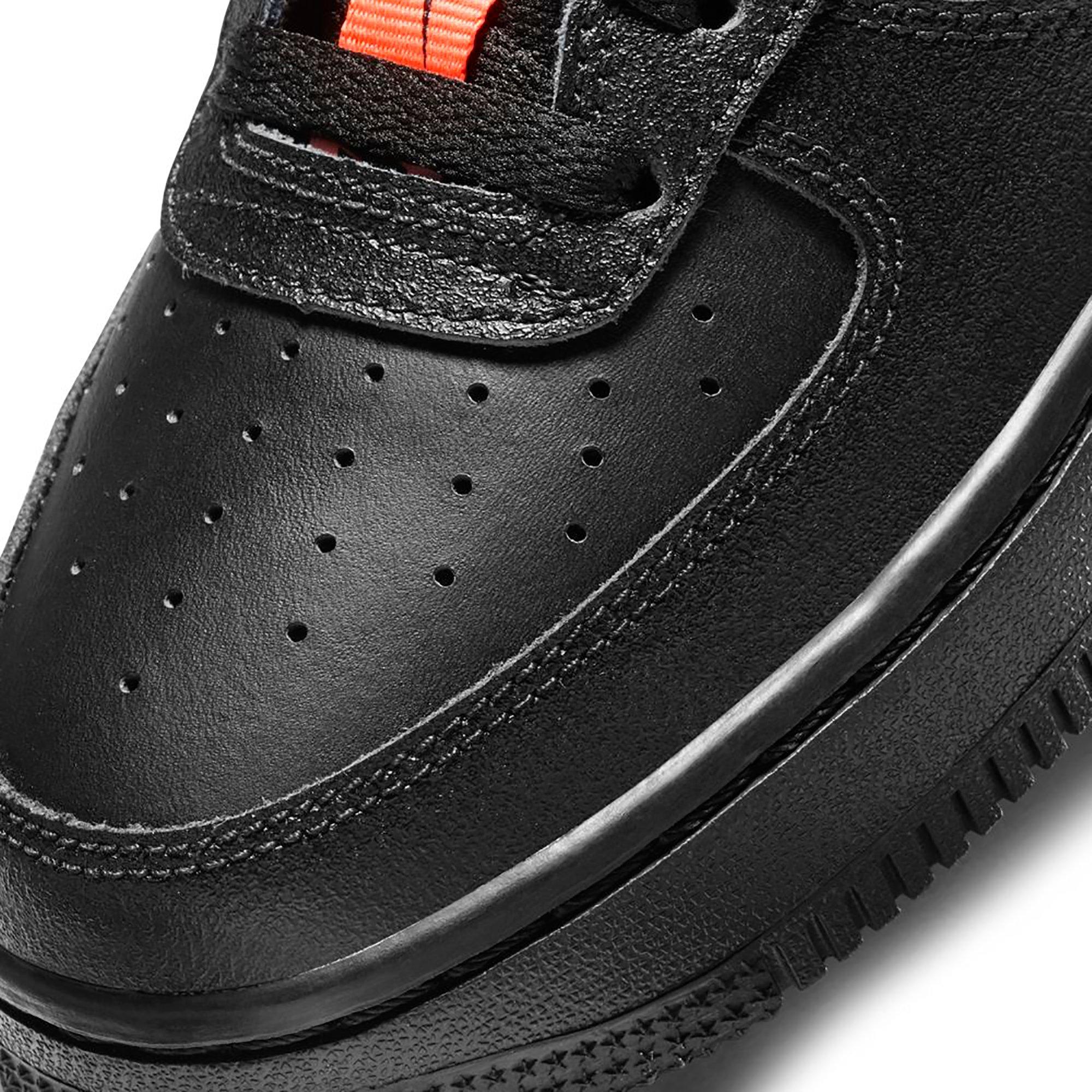 Nike Air Force 1 LV8 KSA "Black/Total Orange" Grade School Kids' Shoe - BLACK Thumbnail View 6