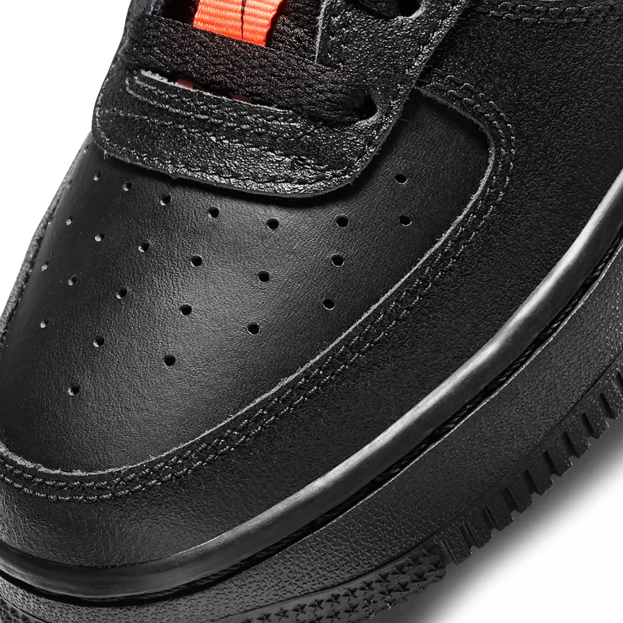 Nike Air Force 1 LV8 KSA "Black/Total Orange" Grade School Kids' Shoe - BLACK