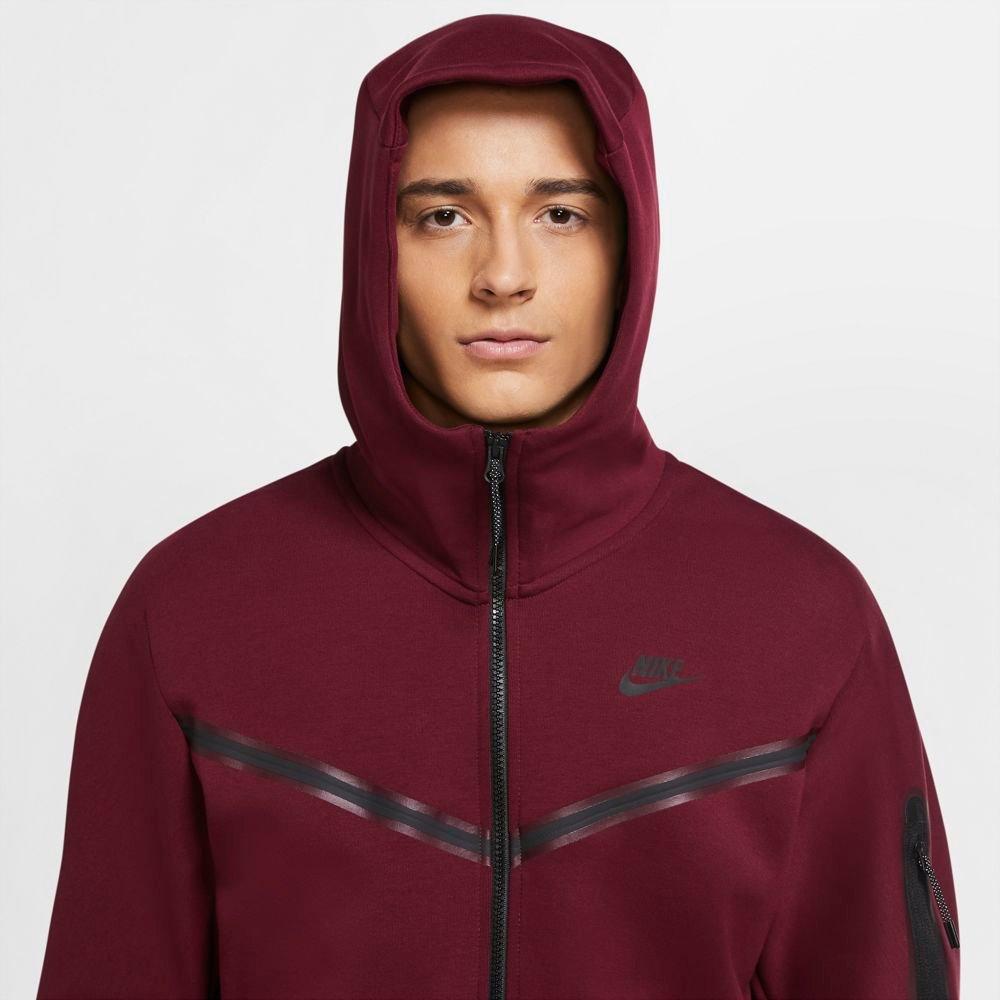 Nike tech fleece full zip hoodie dark discount beetroot