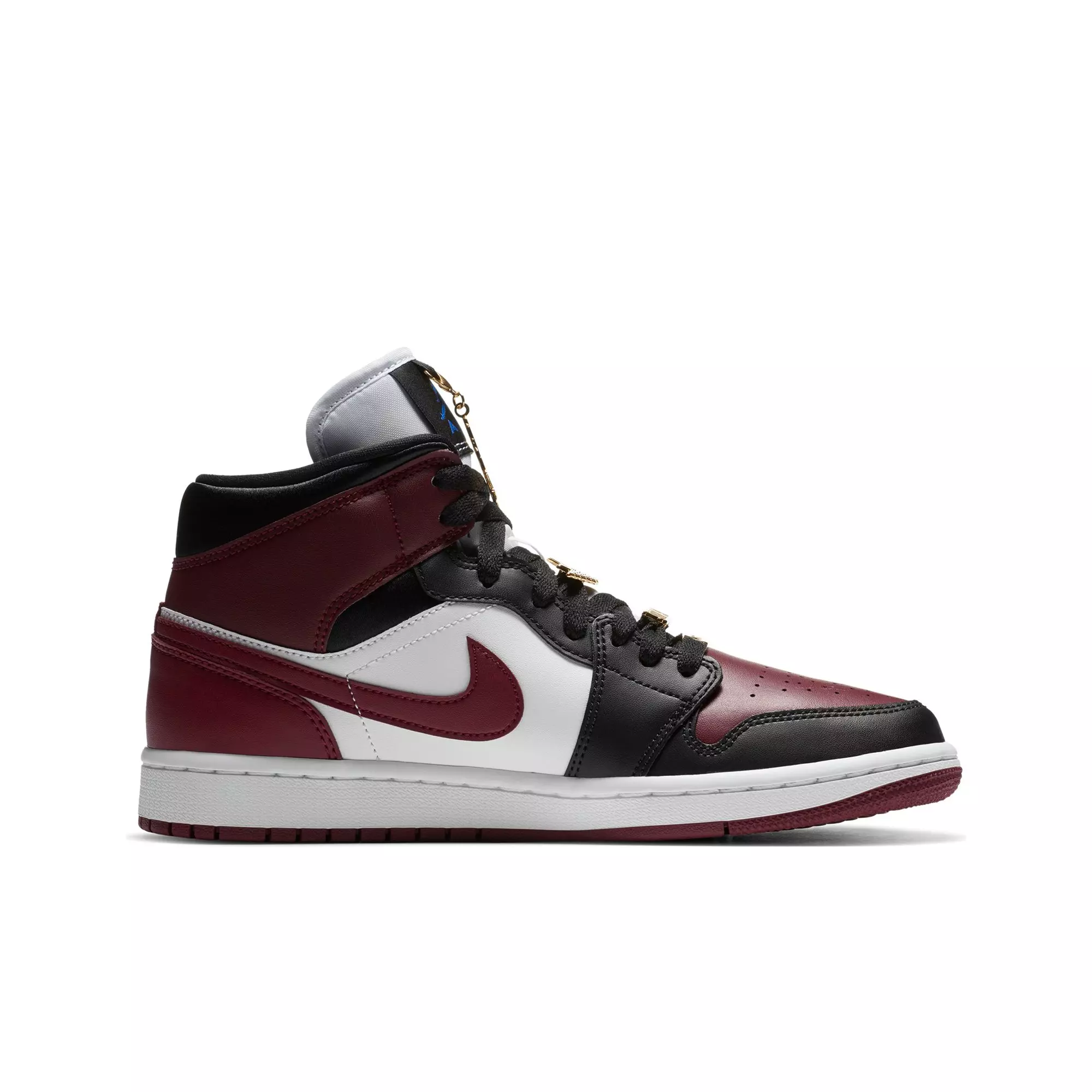 Jordan 1 Mid SE "Black/Dark Beetroot" Women's Shoe - BLACK