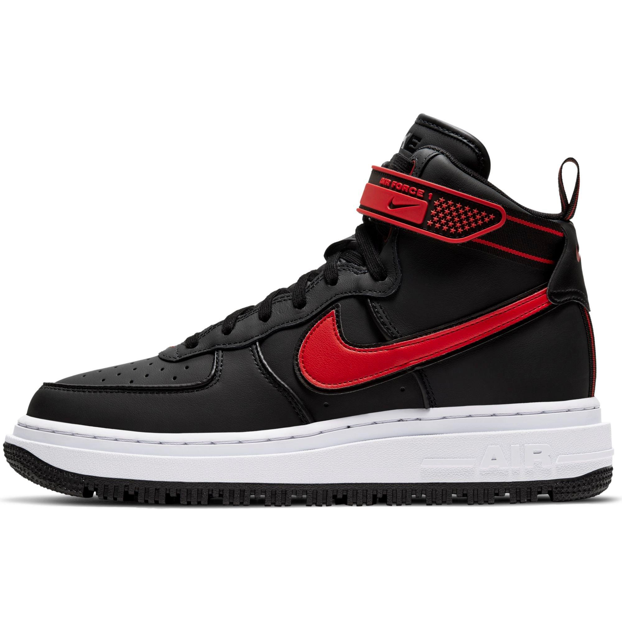 air force 1 red and black high