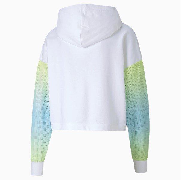 Puma Women's Tie Dye Hoodie - WHITE Thumbnail View 4