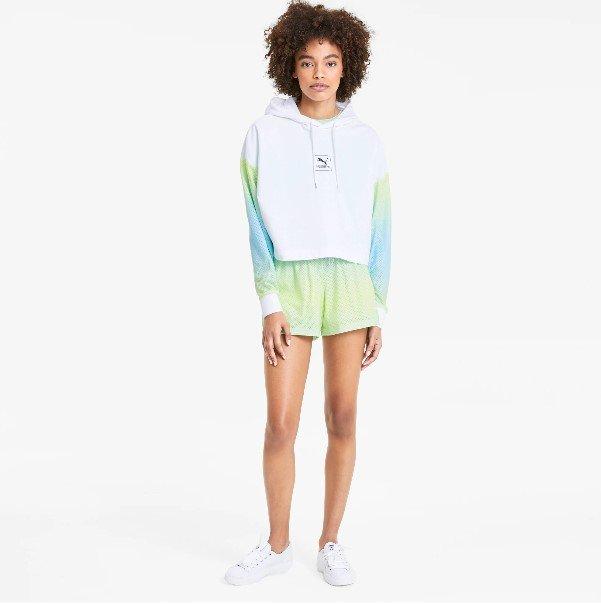Puma Women's Tie Dye Hoodie - WHITE Thumbnail View 5
