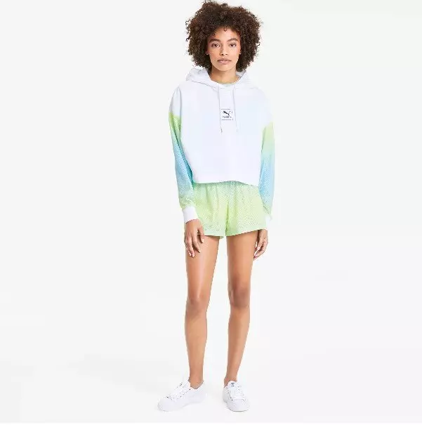 Puma Women's Tie Dye Hoodie - WHITE