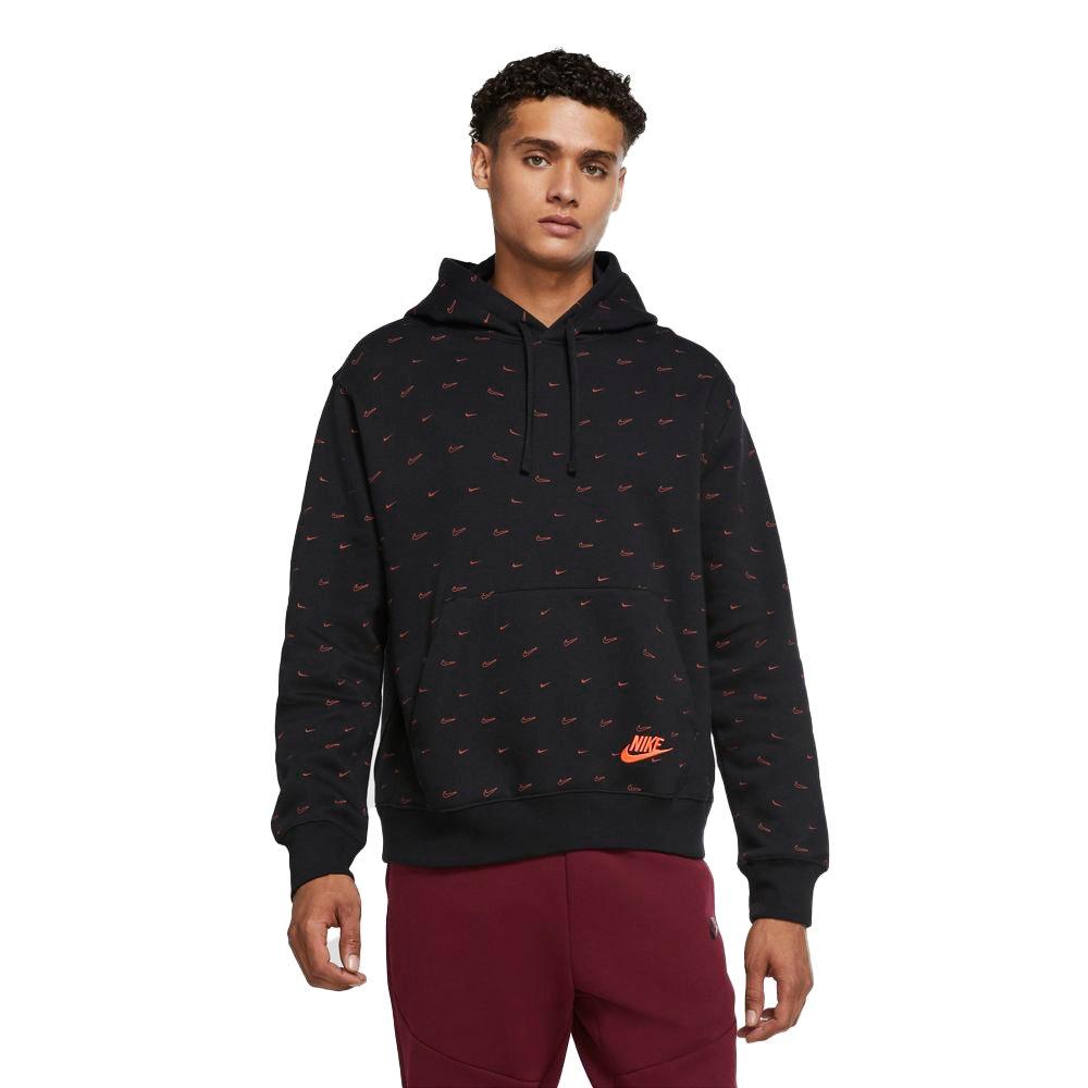 Nike all over swoosh best sale hoodie red