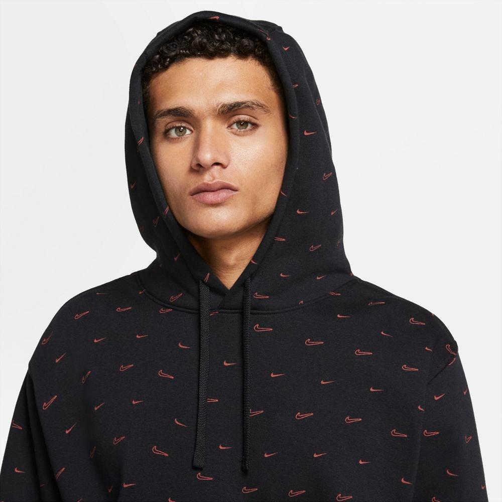 Black nike mini online swoosh hoodie