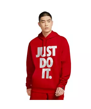hotel Habubu Echt niet Nike Men's Just Do It Fleece Pullover "University Red" Hoodie