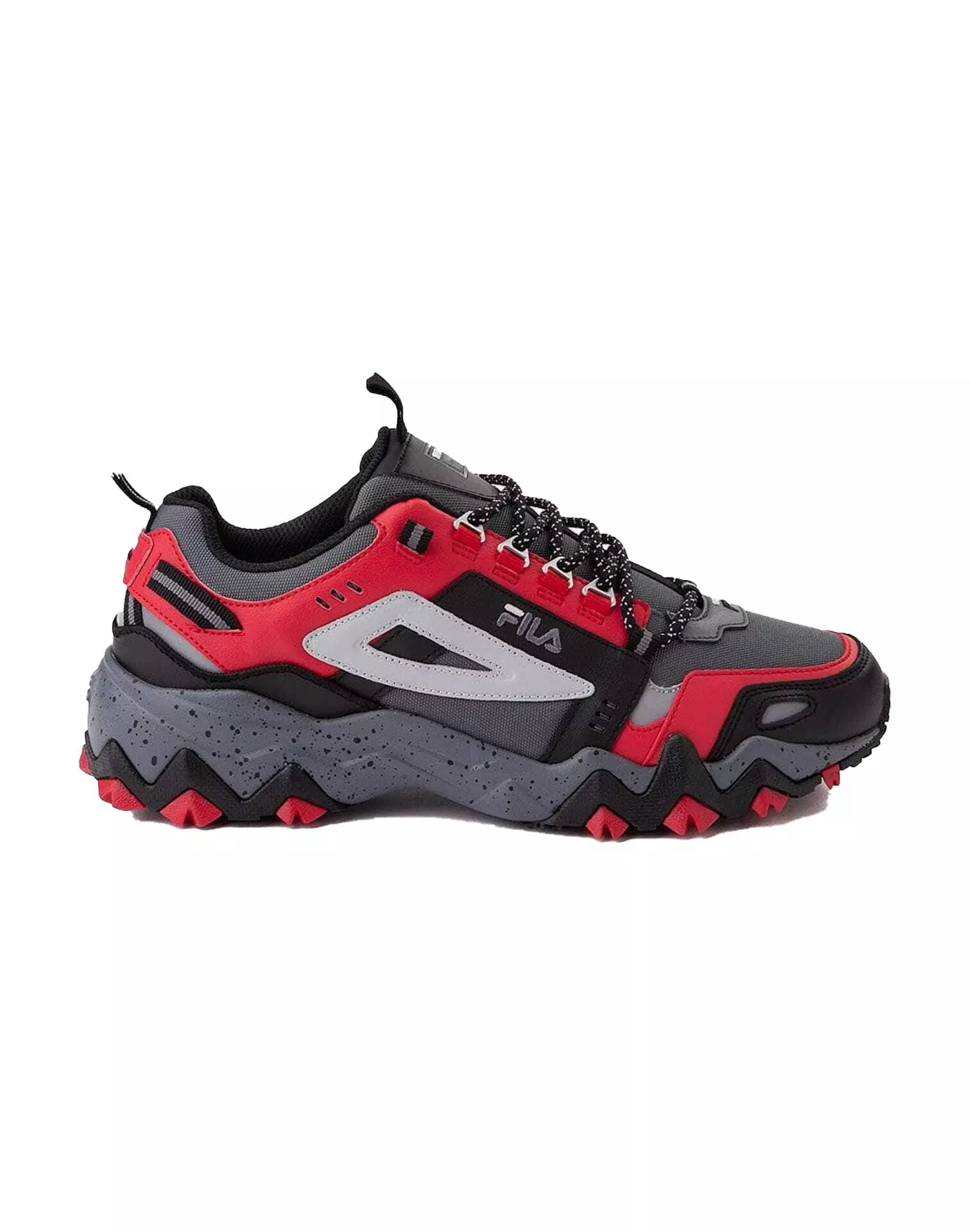 FILA Oakmont Trail "Castle Rock/Black/Red" Men's Shoes - RED