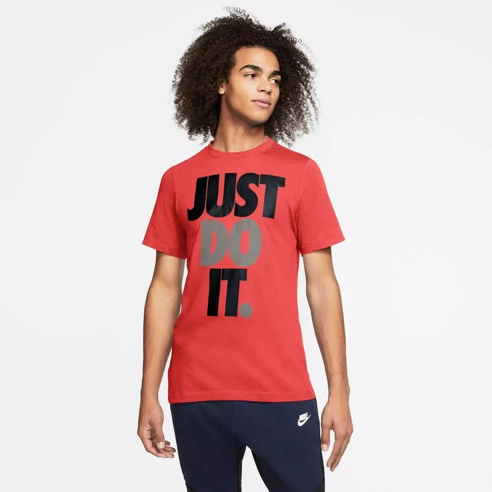 Nike Men's Sportswear Just Do It "Track Red" Tee - RED