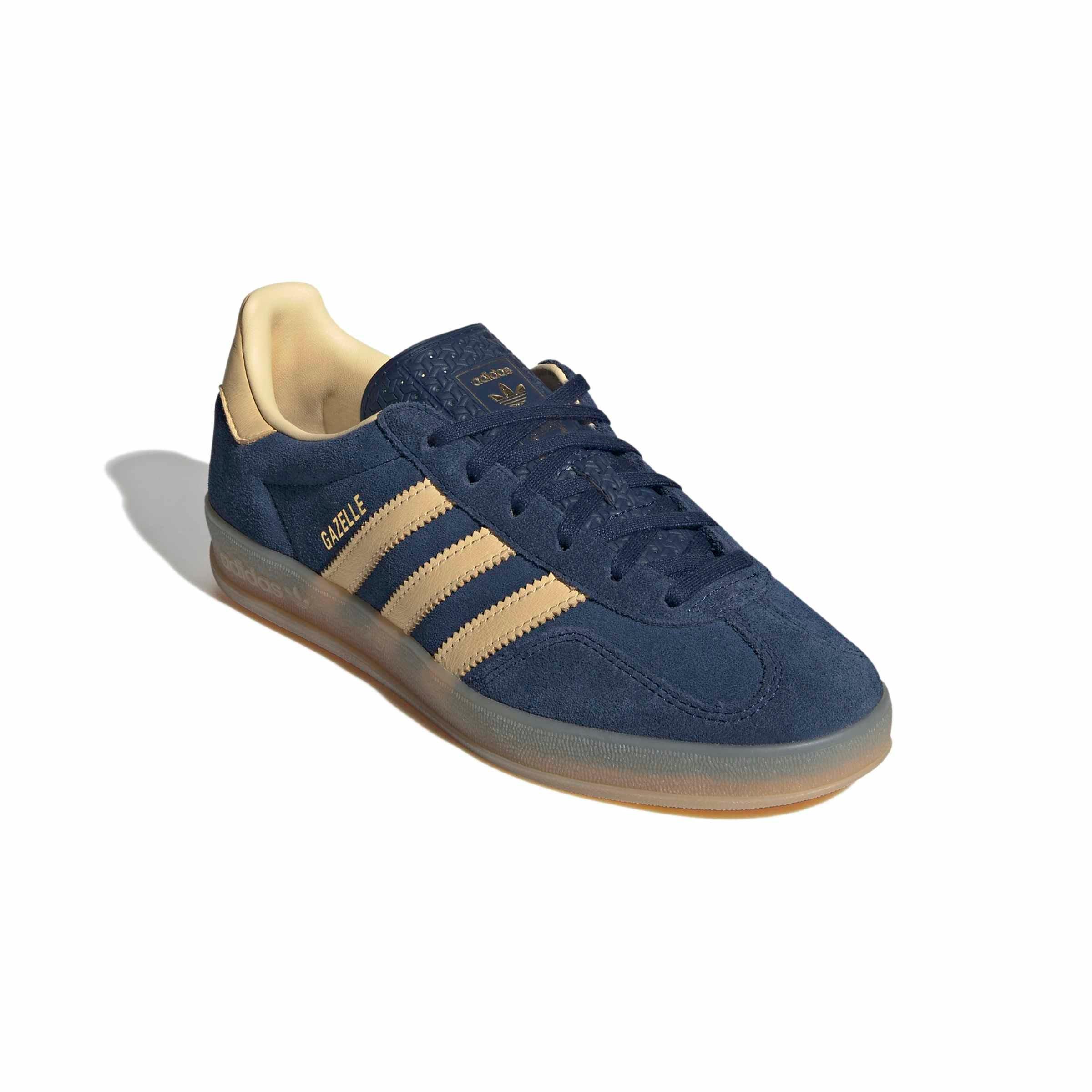 adidas Originals Gazelle Indoor "Night Indigo/Orange Tint/Gum 4" Women's Shoe - INDIGO/ORANGE/GUM Thumbnail View 3