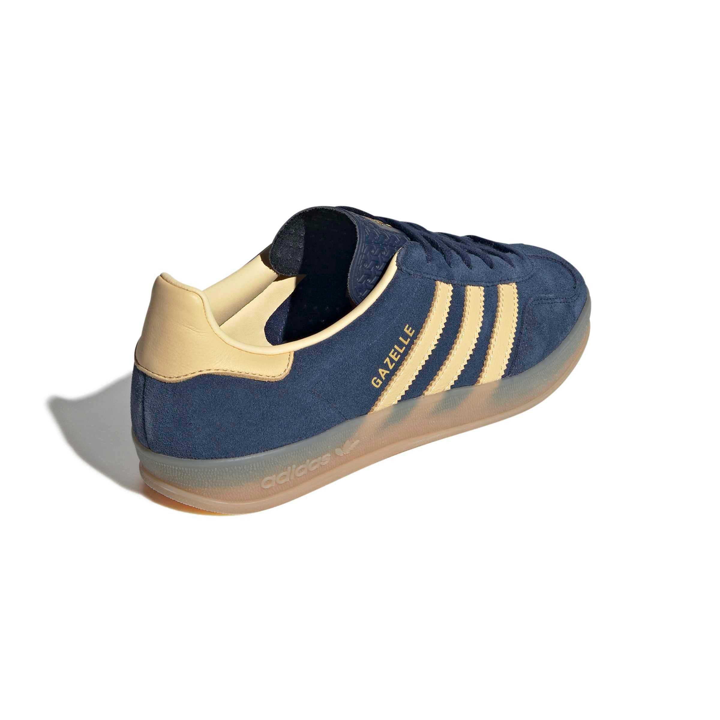 adidas Originals Gazelle Indoor "Night Indigo/Orange Tint/Gum 4" Women's Shoe - INDIGO/ORANGE/GUM Thumbnail View 4