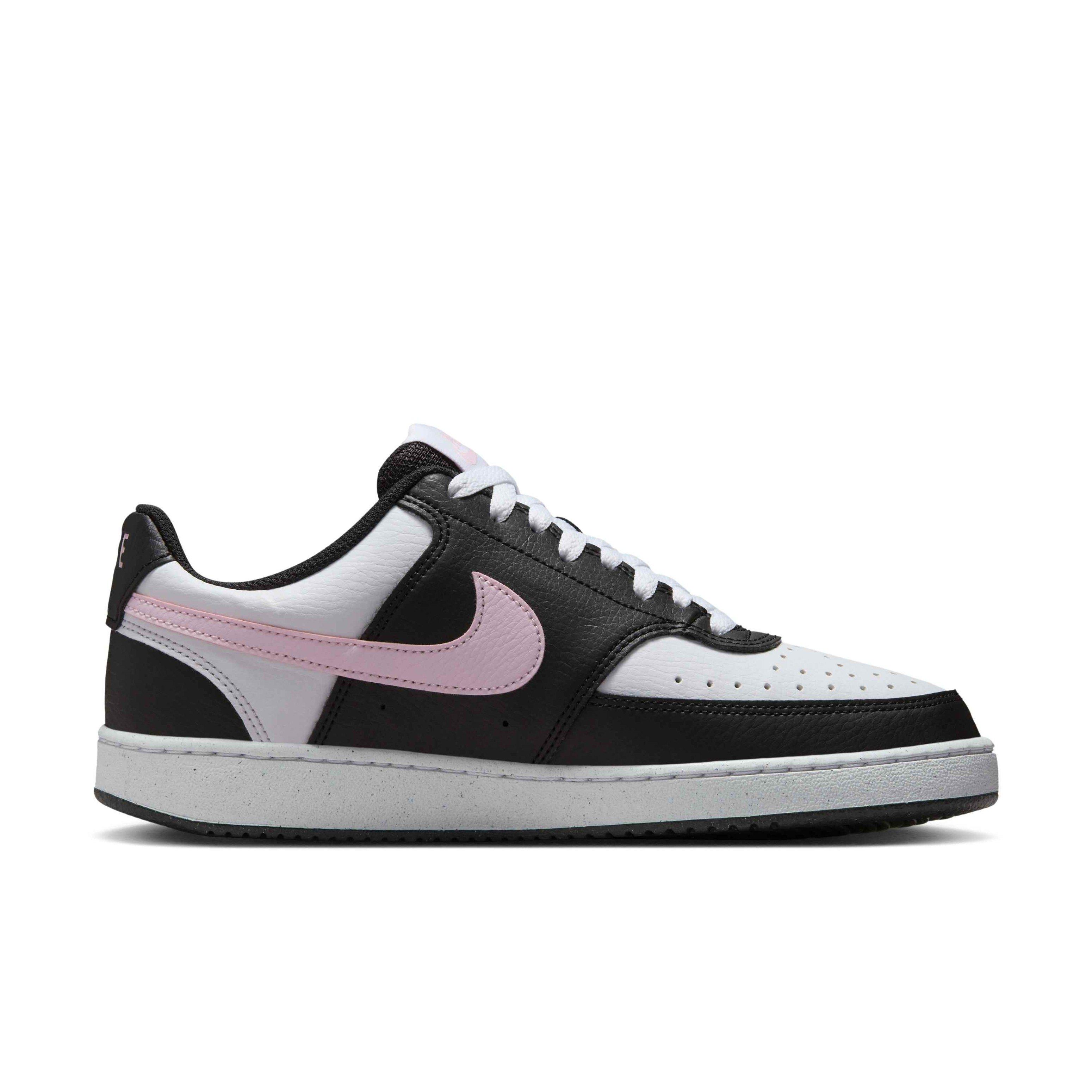 Nike Court Vision Low Next Nature "Black/White/Pink Foam" Women's Shoe - BLACK/WHITE/PINK Thumbnail View 1