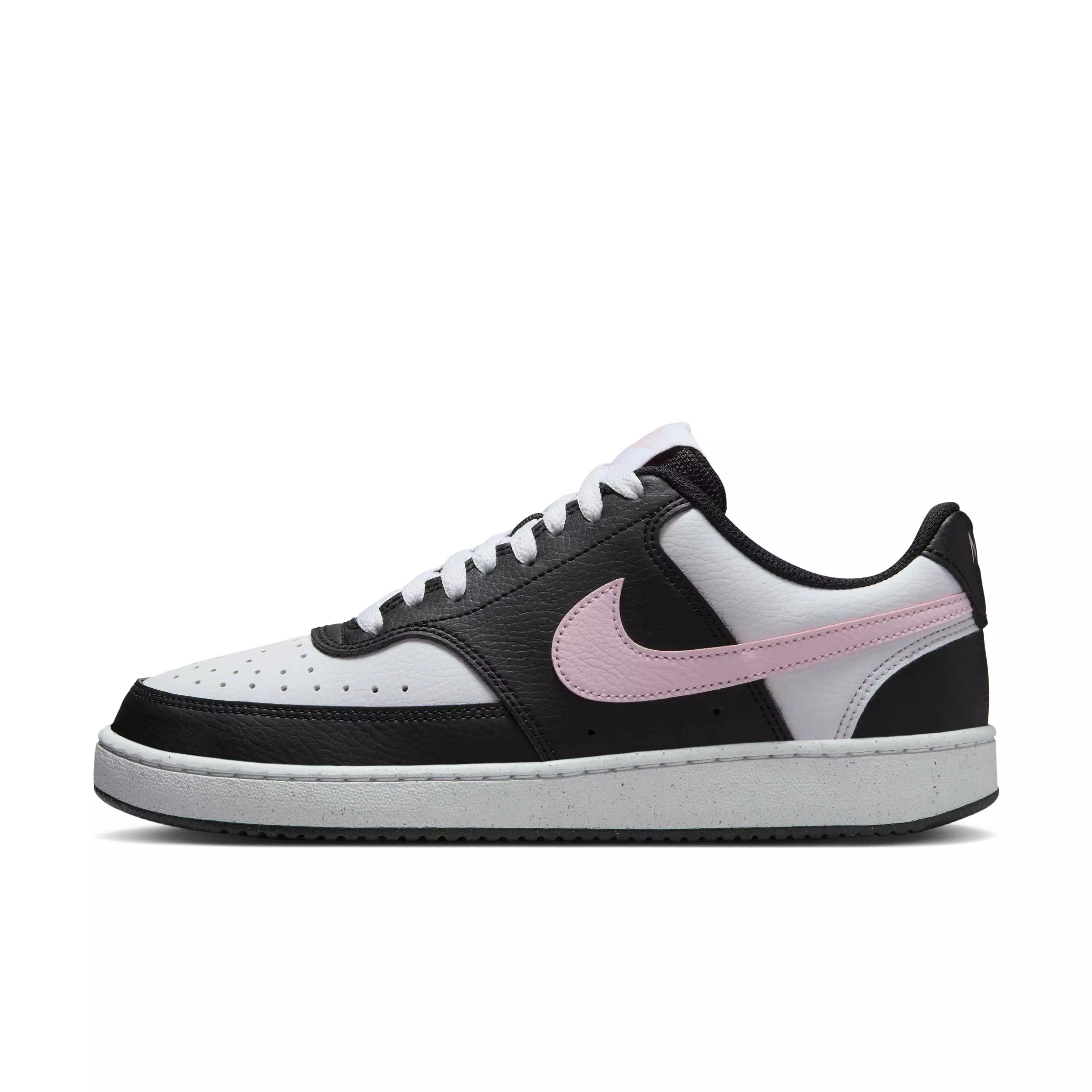 Nike Court Vision Low Next Nature "Black/White/Pink Foam" Women's Shoe - BLACK/WHITE/PINK