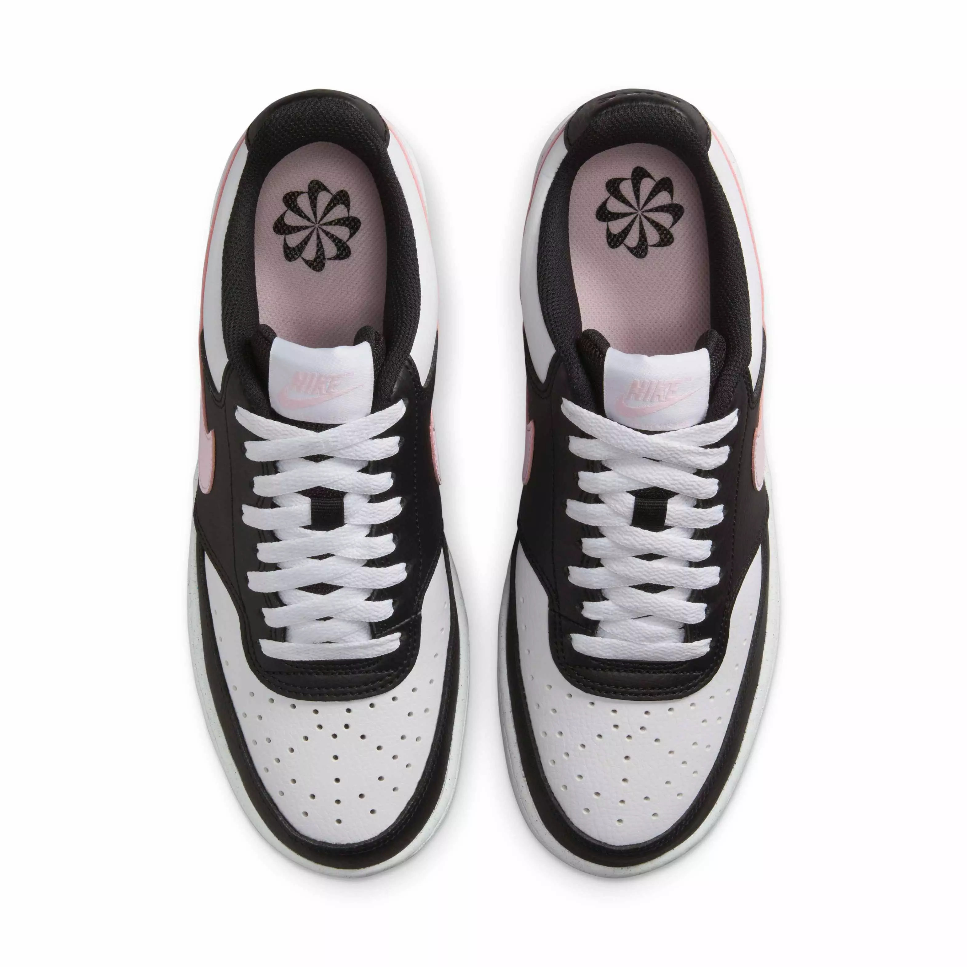 Nike Court Vision Low Next Nature "Black/White/Pink Foam" Women's Shoe - BLACK/WHITE/PINK