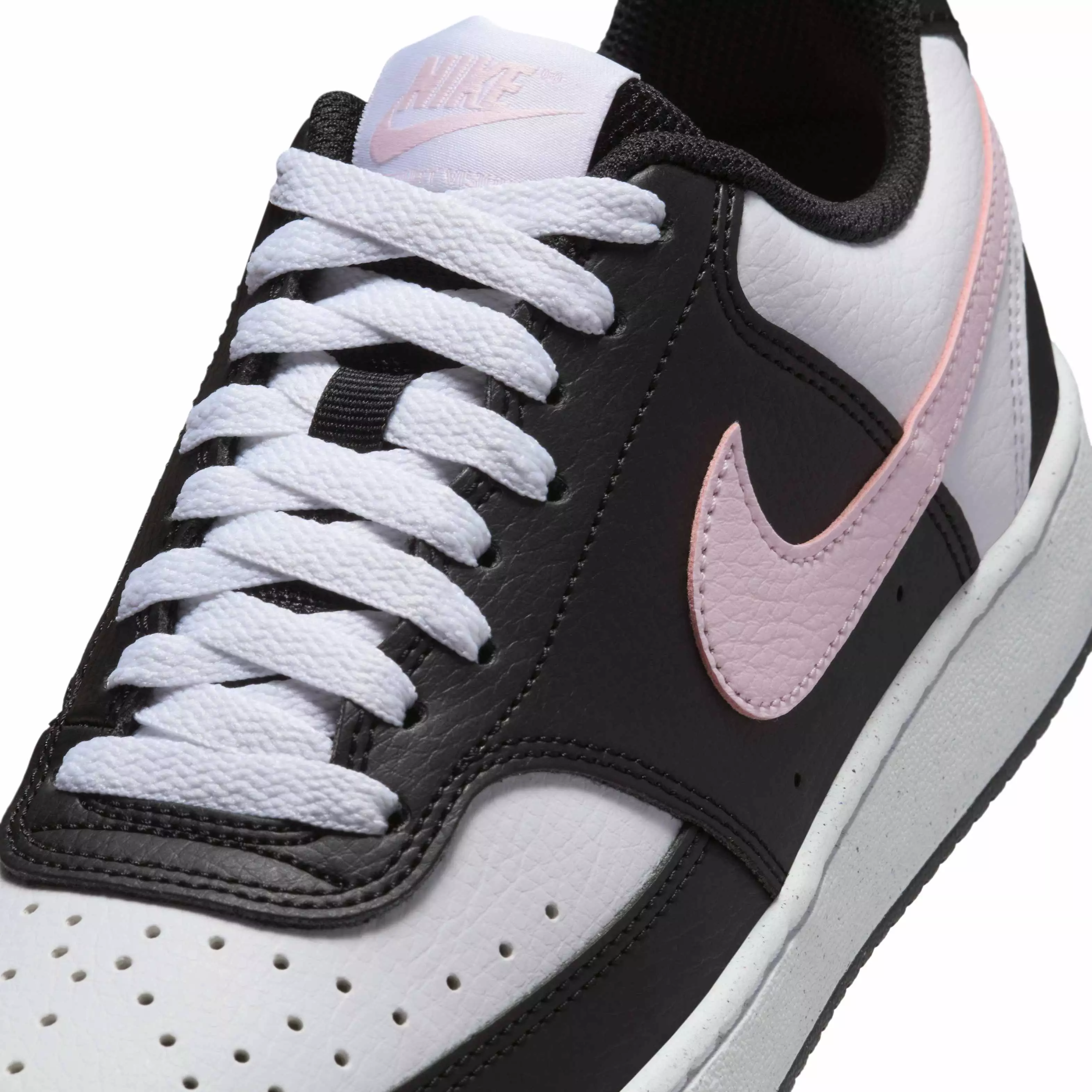 Nike Court Vision Low Next Nature "Black/White/Pink Foam" Women's Shoe - BLACK/WHITE/PINK
