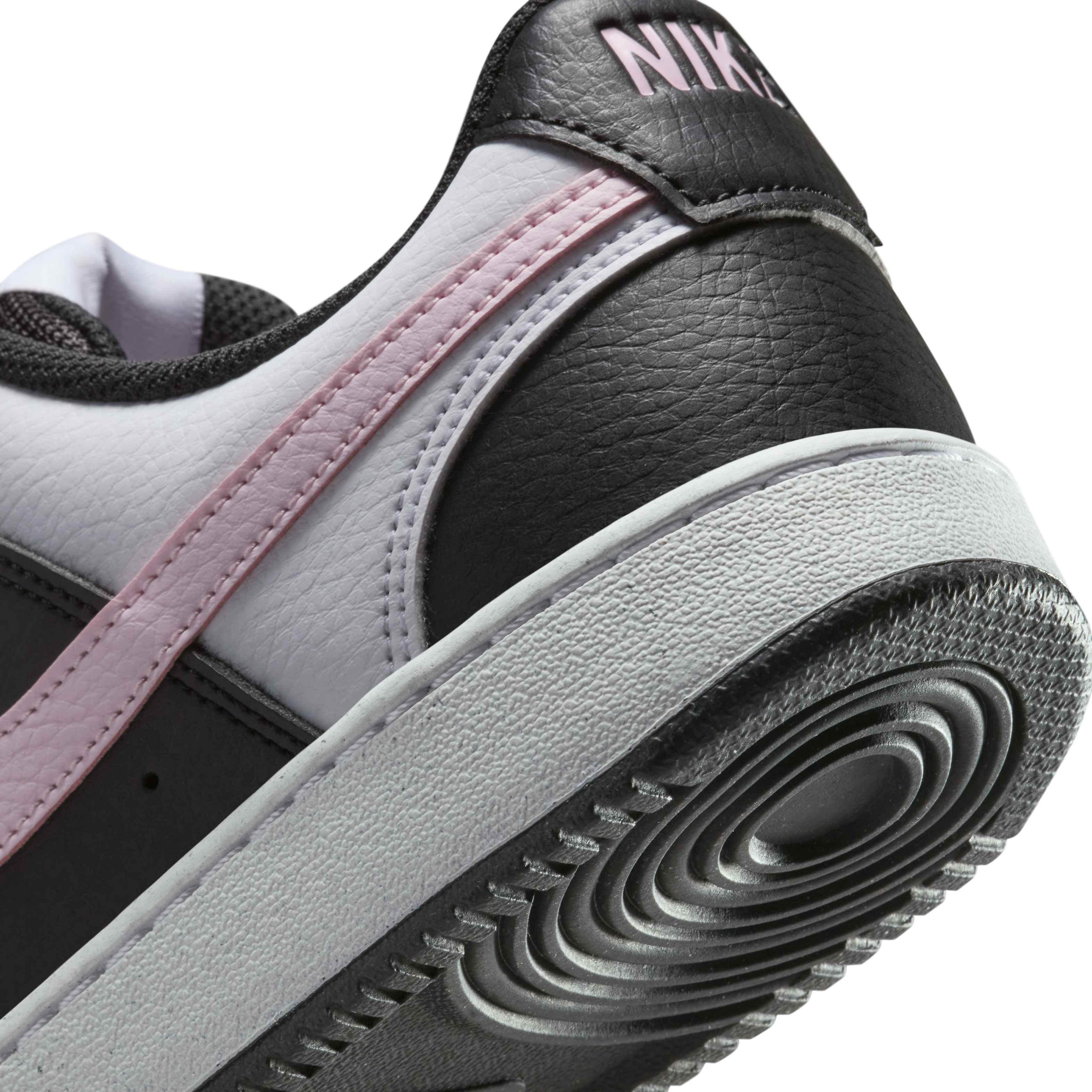 Nike Court Vision Low Next Nature "Black/White/Pink Foam" Women's Shoe - BLACK/WHITE/PINK Thumbnail View 8