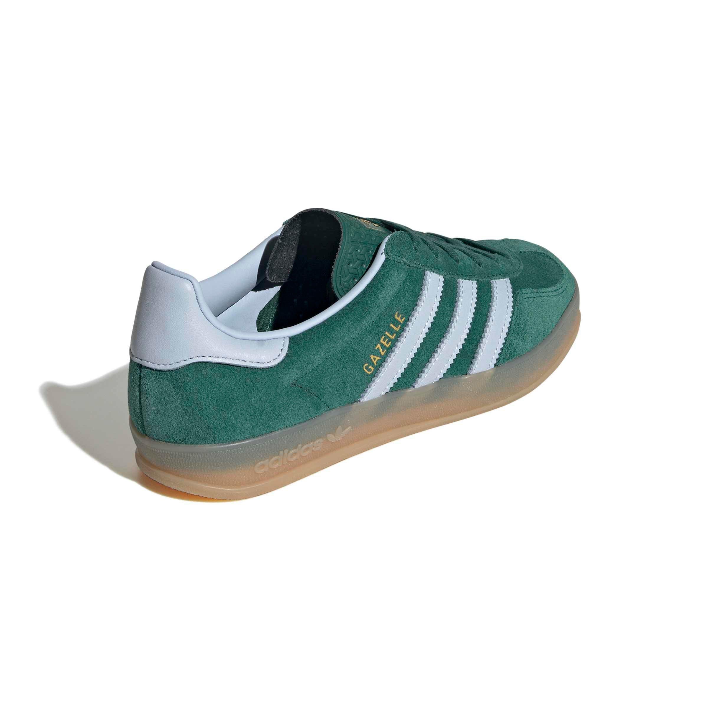 adidas Originals Gazelle Indoor "Collegiate Green/Crystal Sky/Gum 4" Women's Shoe - GREEN/SKY/GUM Thumbnail View 4