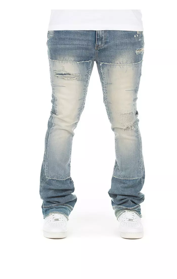 AKOO Men's Light Wash Slim Fit Dorsey Jean - LITE BLUE 